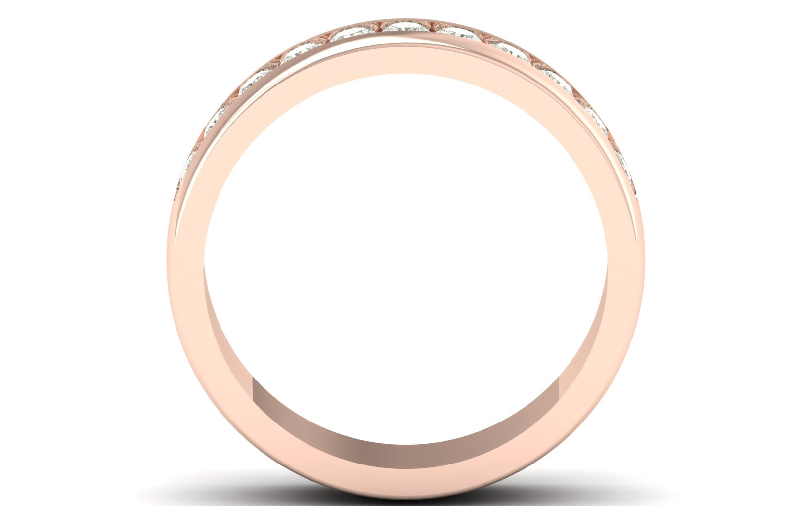 0.44 TW Channel Set Round Cut Lab Grown Diamond Band Engagement Band Men's Wedding Band PR642