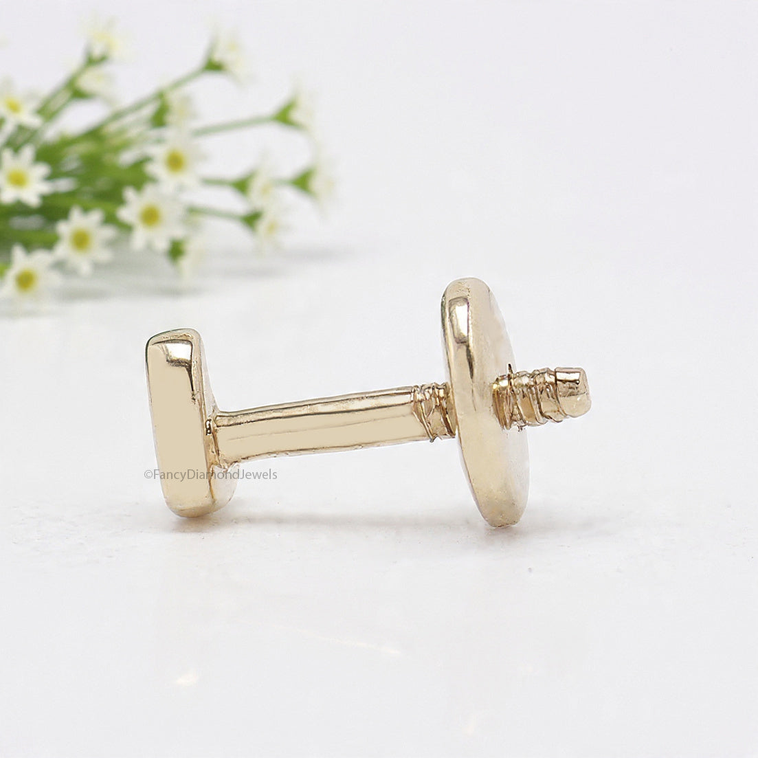 Heart Internally Threaded Labret tragus stud conch earrings Silver Yellow Gold Cuff cartilage helix stud flat back labret stud FD507