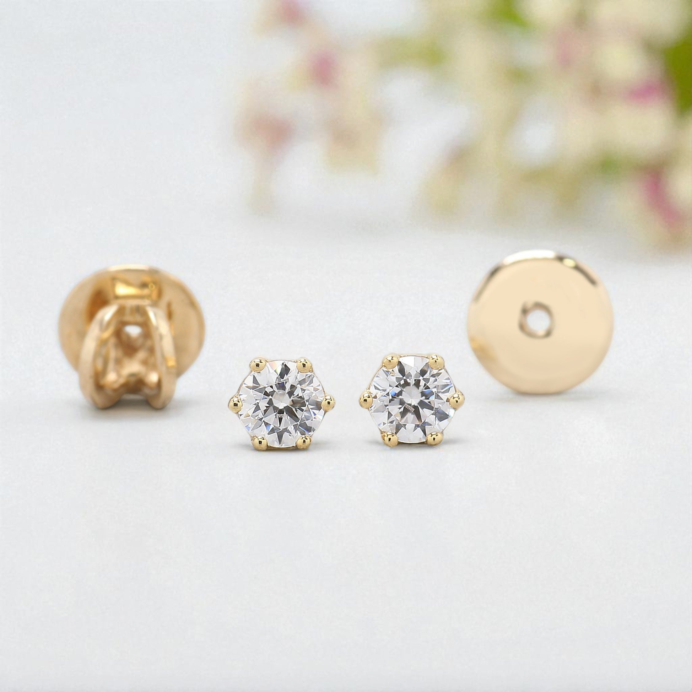 0.70 Ct Round White Diamond Earring Round Brilliant Shape Earring Prong Earring Engagement Earring Earlobe Earrings Gift For Her KD981