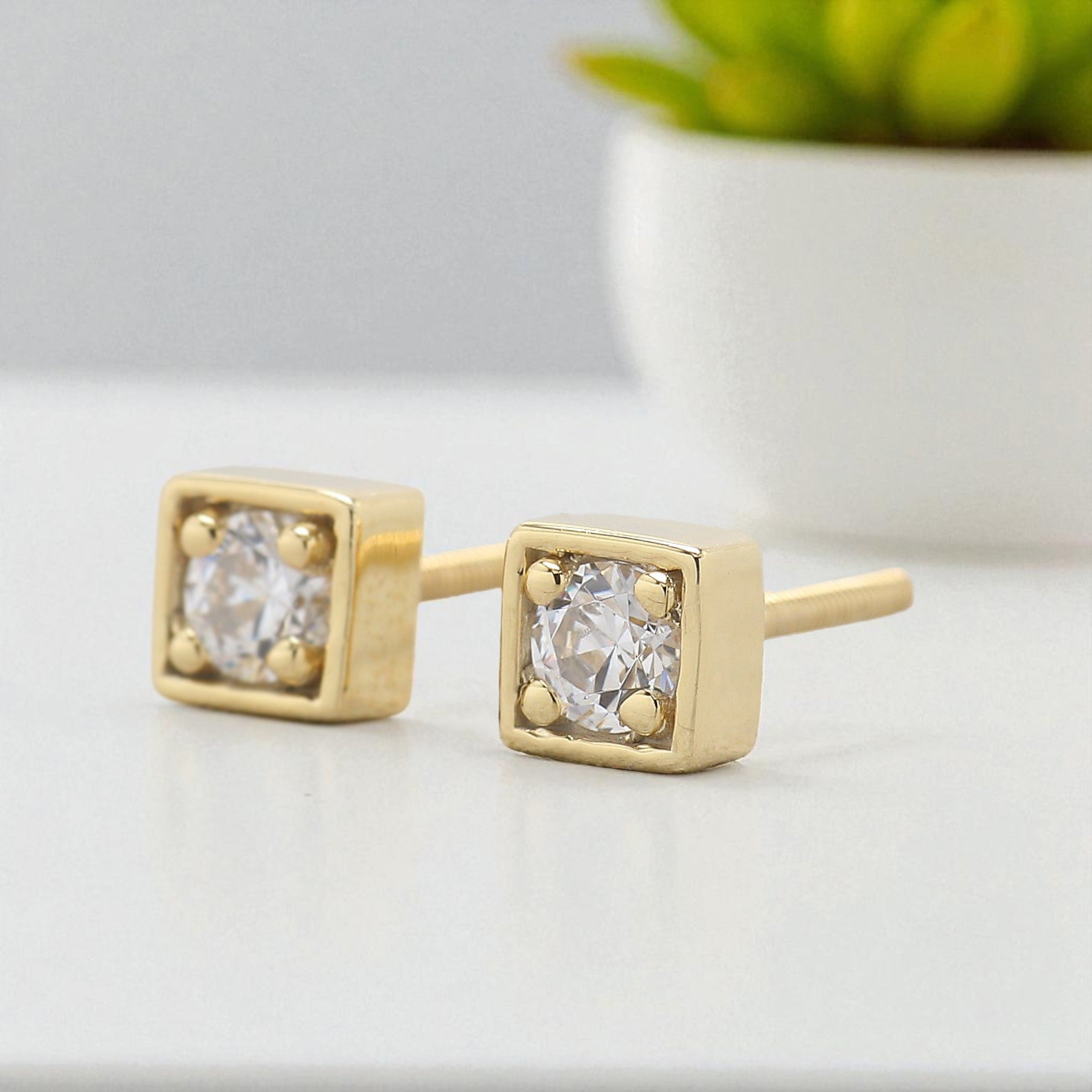 0.75 Ct Round White Diamond Earring Round Brilliant Shape Earring Prong Earring Engagement Earring Earlobe Earrings Gift For Her KD1001