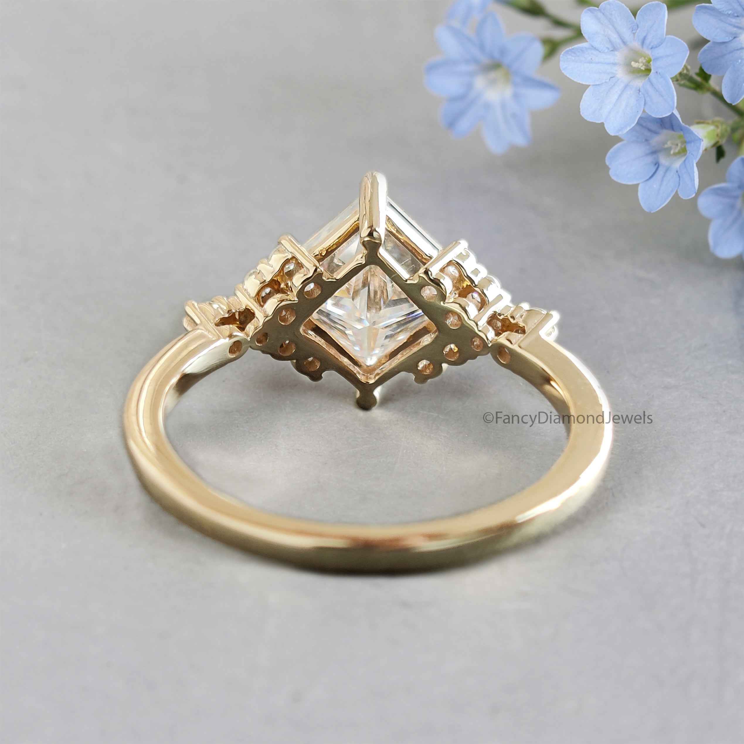 1.70 CT Princess Cut Lab Grown Diamond Engagement Ring Princess Diamond  With Prong Setting Ring Wedding Ring Princess Ring for Her FD468