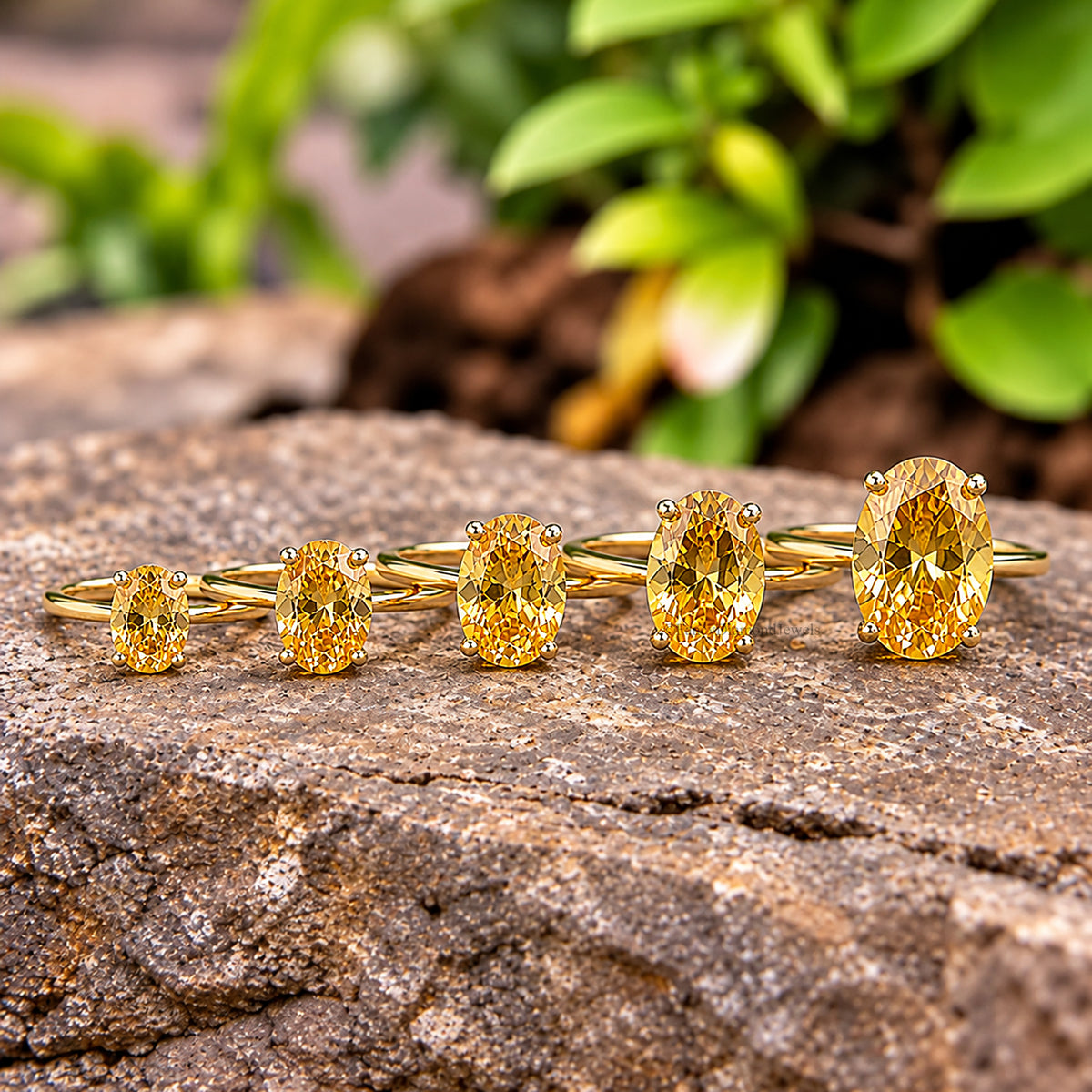 Oval Yellow Sapphire stone engagement ring 12mm 10mm 9mm 8mm 7mm  ring silver simulant Ring Solitaire ring Diamond ring Gift for her FD340