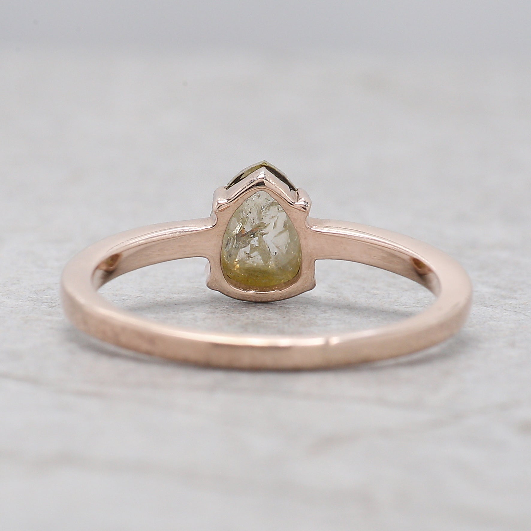 Pear Diamond Ring, Pear Engagement Ring, Yellow Color Pear Diamond Ring, Pear Shape Diamond Ring, Pear Cut Ring, Solitaire Ring, KD1126