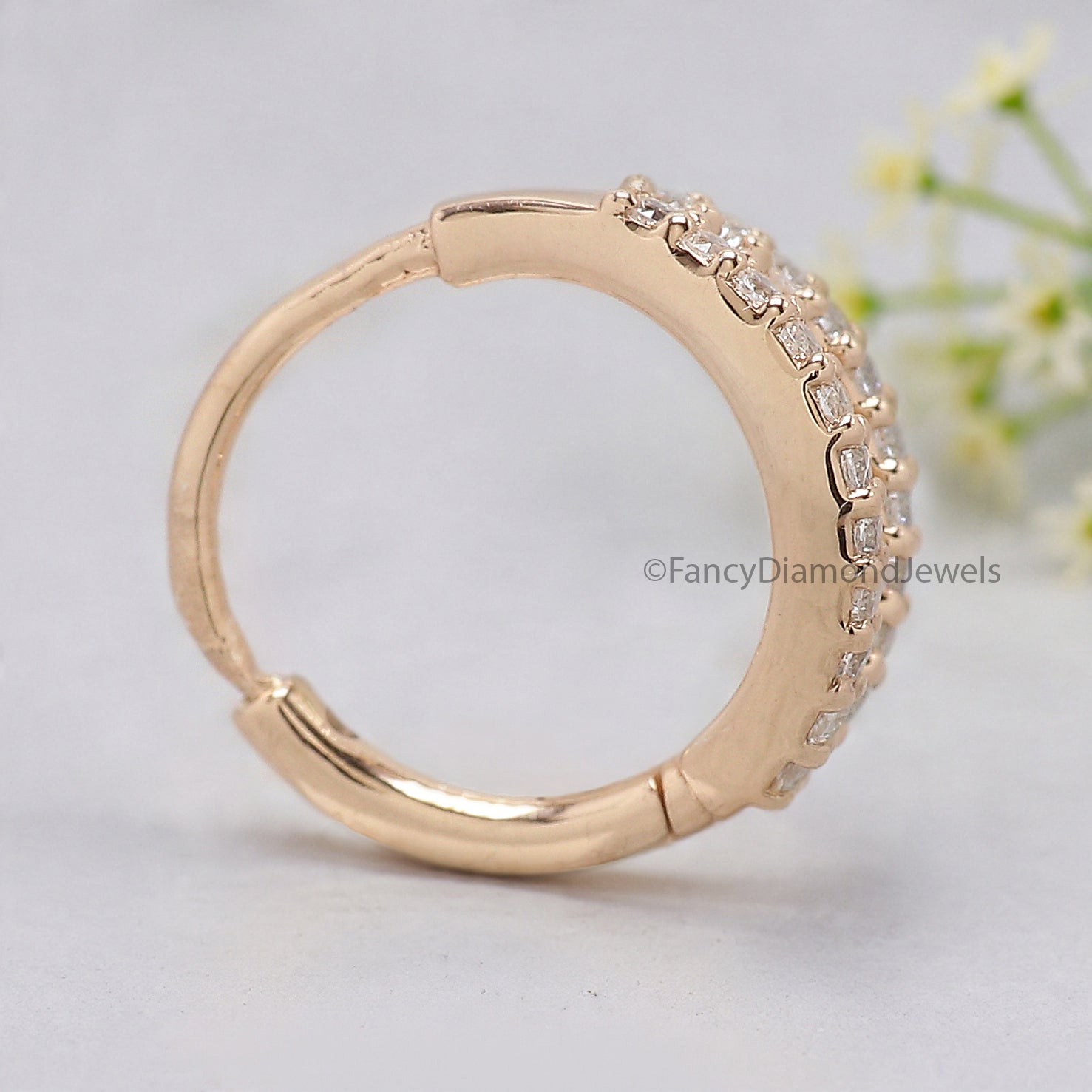 Moissanite Diamond Nose Ring Nose Studs Double Line Nose Ring Hoop Nose Stud Rose Gold Nose Ring Gold Nose Ring Diamond Nose Stud Hoop FD495