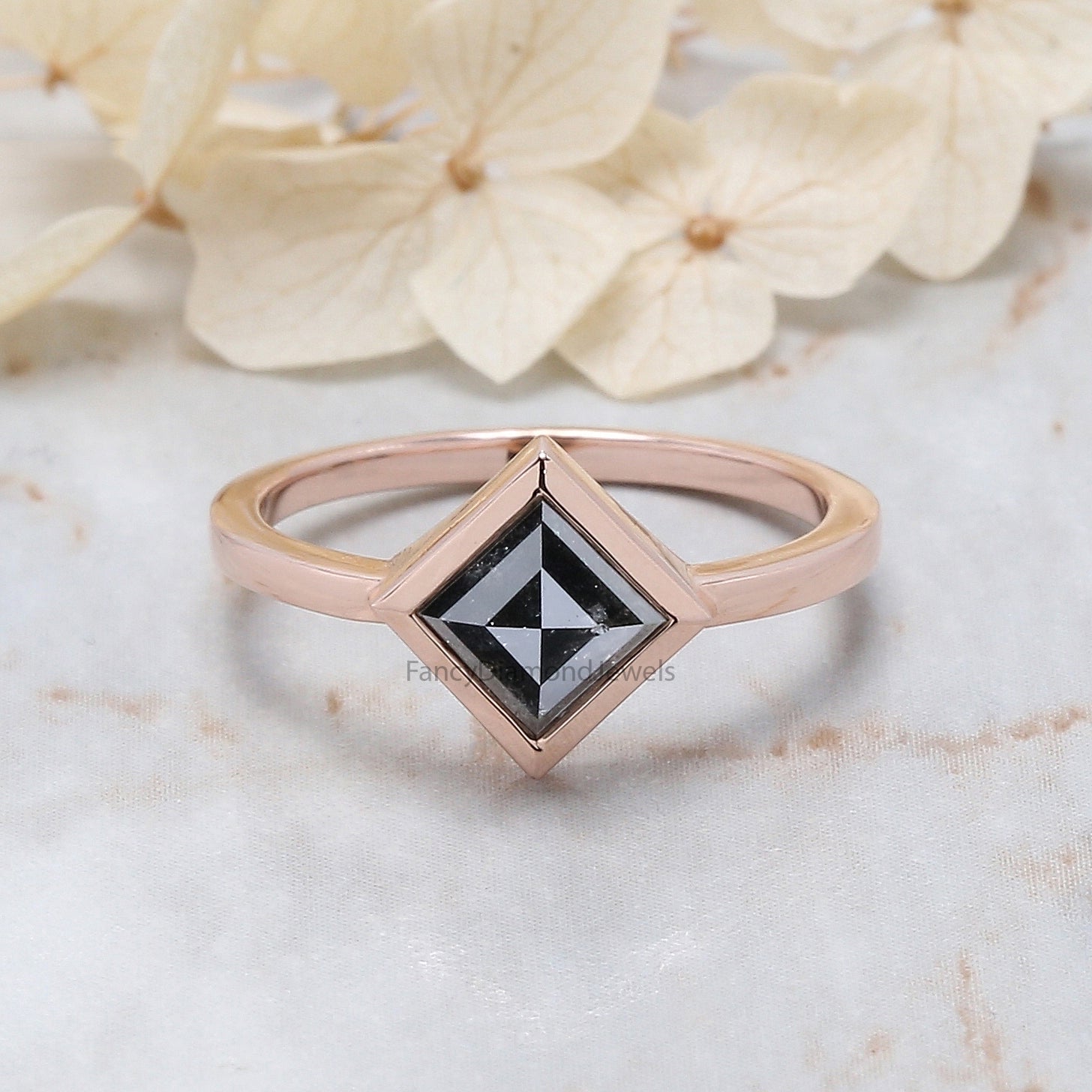 Shop Rose Gold Black Diamond Rings for Women | Angara