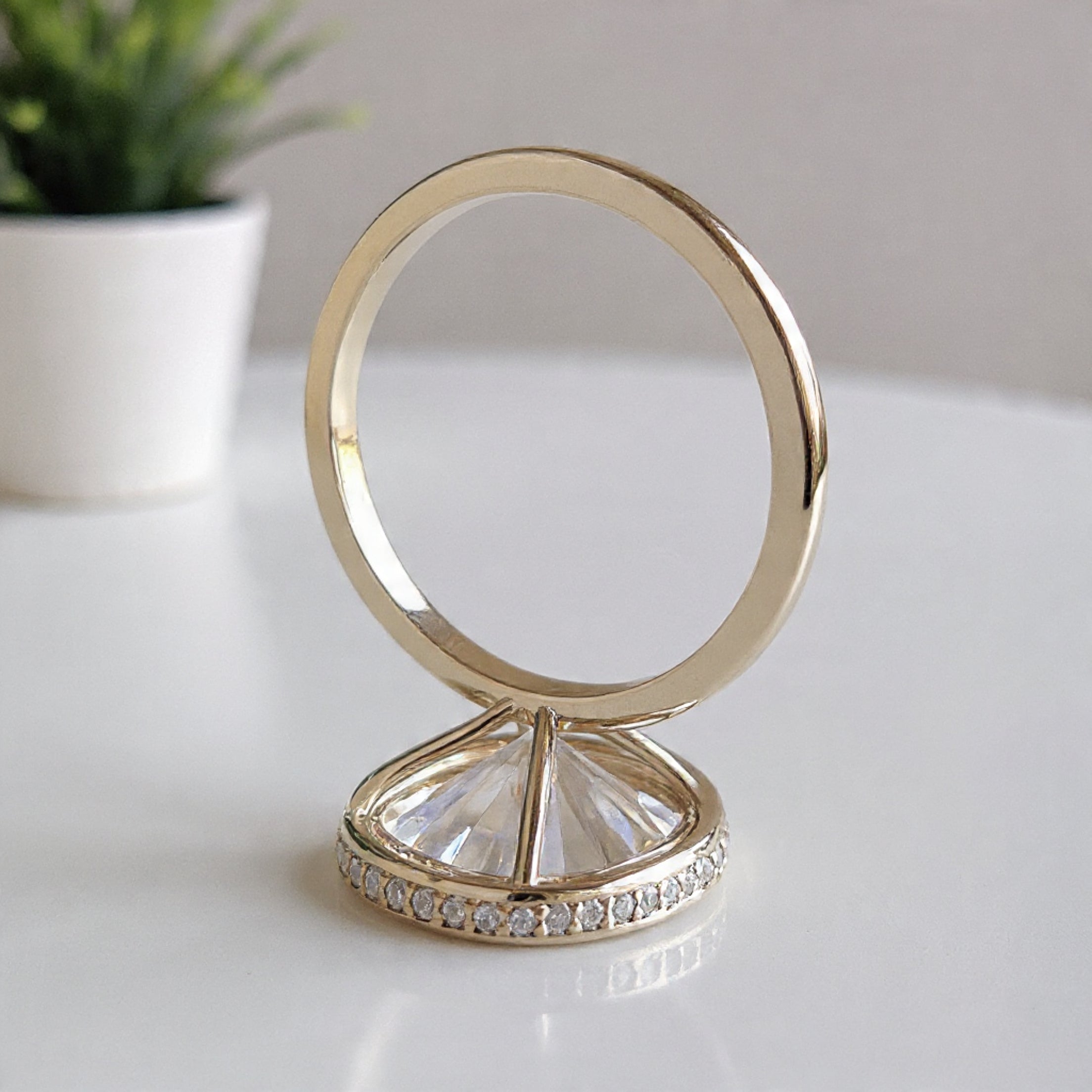 4.00 CT Cushion Cut Lab Grown Diamond Ring Bezel Set With Hidden Halo Elongated Cushion Lab Grown Ring Wedding Ring Gift For Her FD457