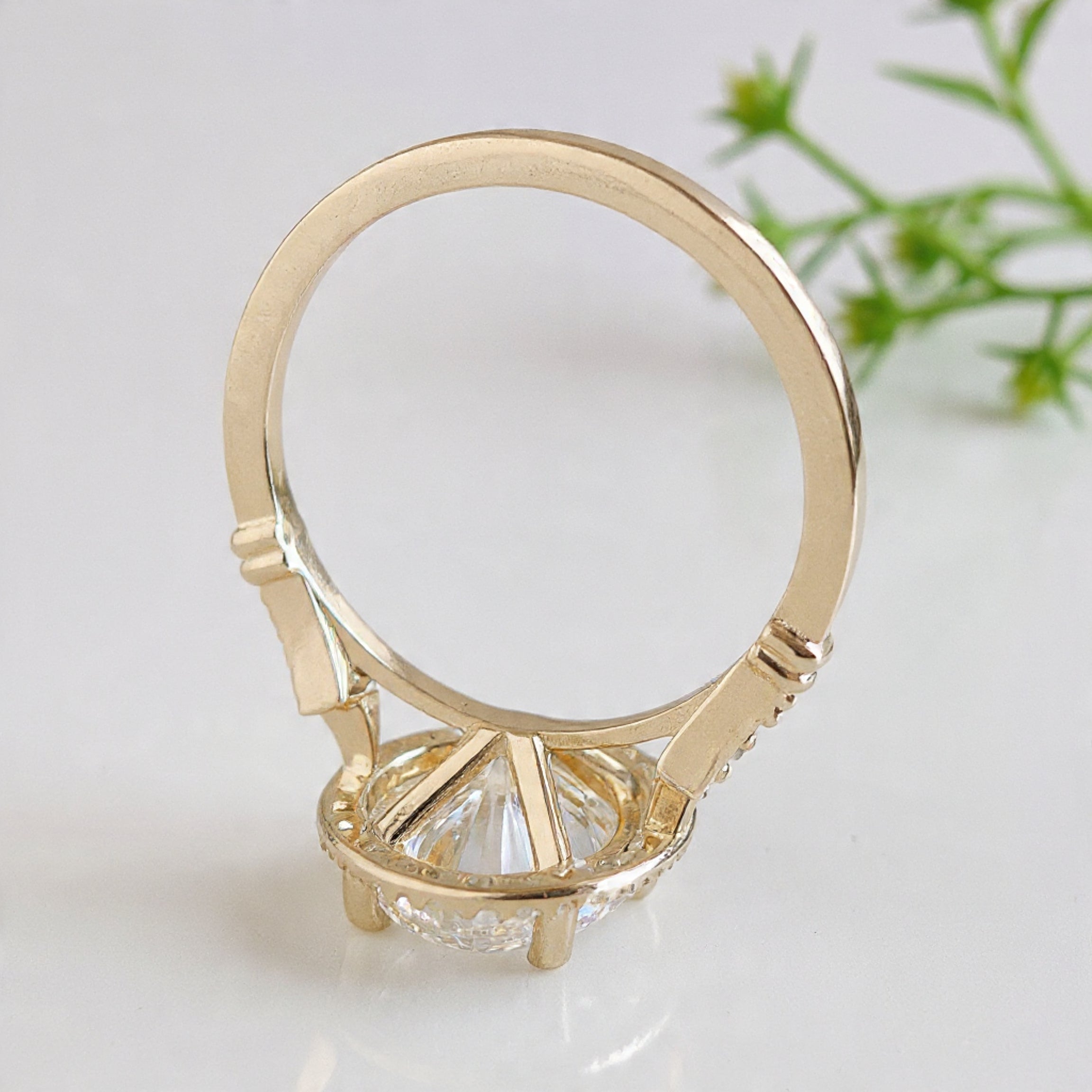 2.40 CT Oval Cut Lab Grown Diamond Engagement Ring Oval With Halo Setting Ring Colorless Oval Wedding Ring Gift for Her Promise Ring FD466