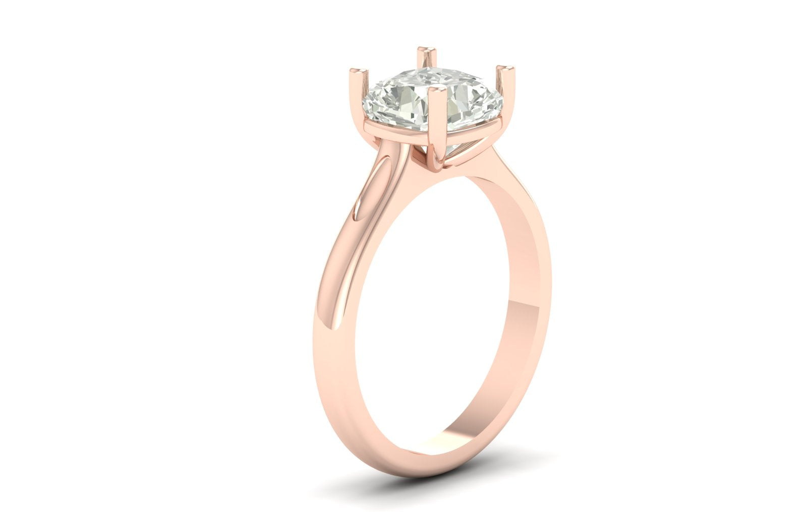 2.65 TW Prong Setting Round Cut Lab Grown Diamond Ring Solitaire Ring Stylish Band Wedding Ring Engagement Ring PR595