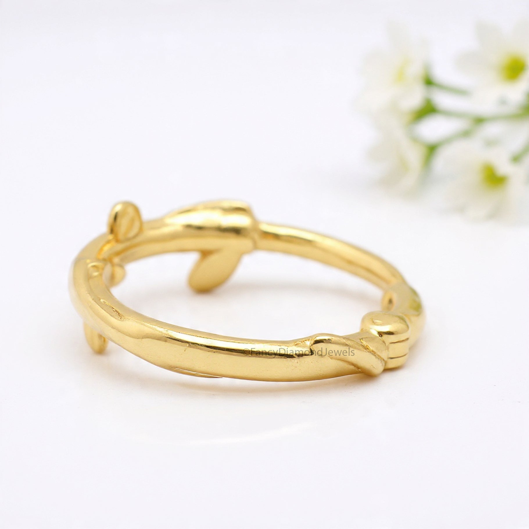 Twist Leaf Nose Hoop Solid Gold Rope Nose Hoop Unique Nose Piercing Nose Ring Clicker Braided Nose Ring Hoop Nose Ring Gold FD490