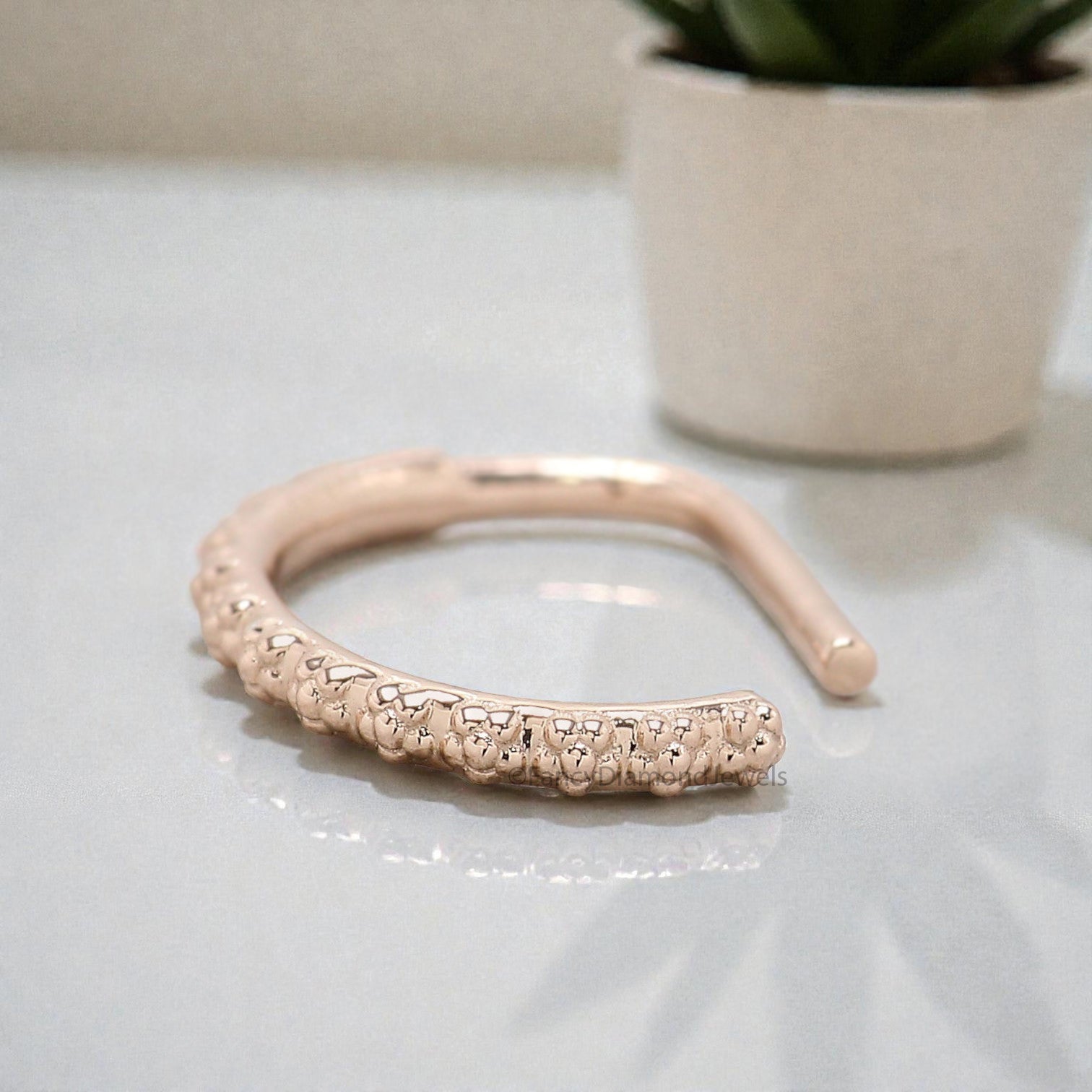 Unique Nose Ring Indian Nose Ring Tribal Nose Ring Gold Nose Ring Indian Jewelry Tribal Piercing Cartilage Jewelry Hoop FD500