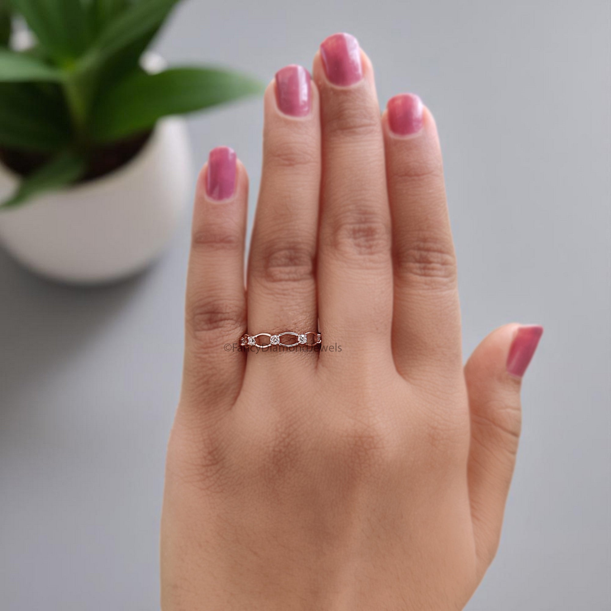 Silver/10K/14K/18K Engagement Band 2.00 MM Diamond Wedding Band Full Eternity Minimalist stacking dainty matching anniversary ring KD895
