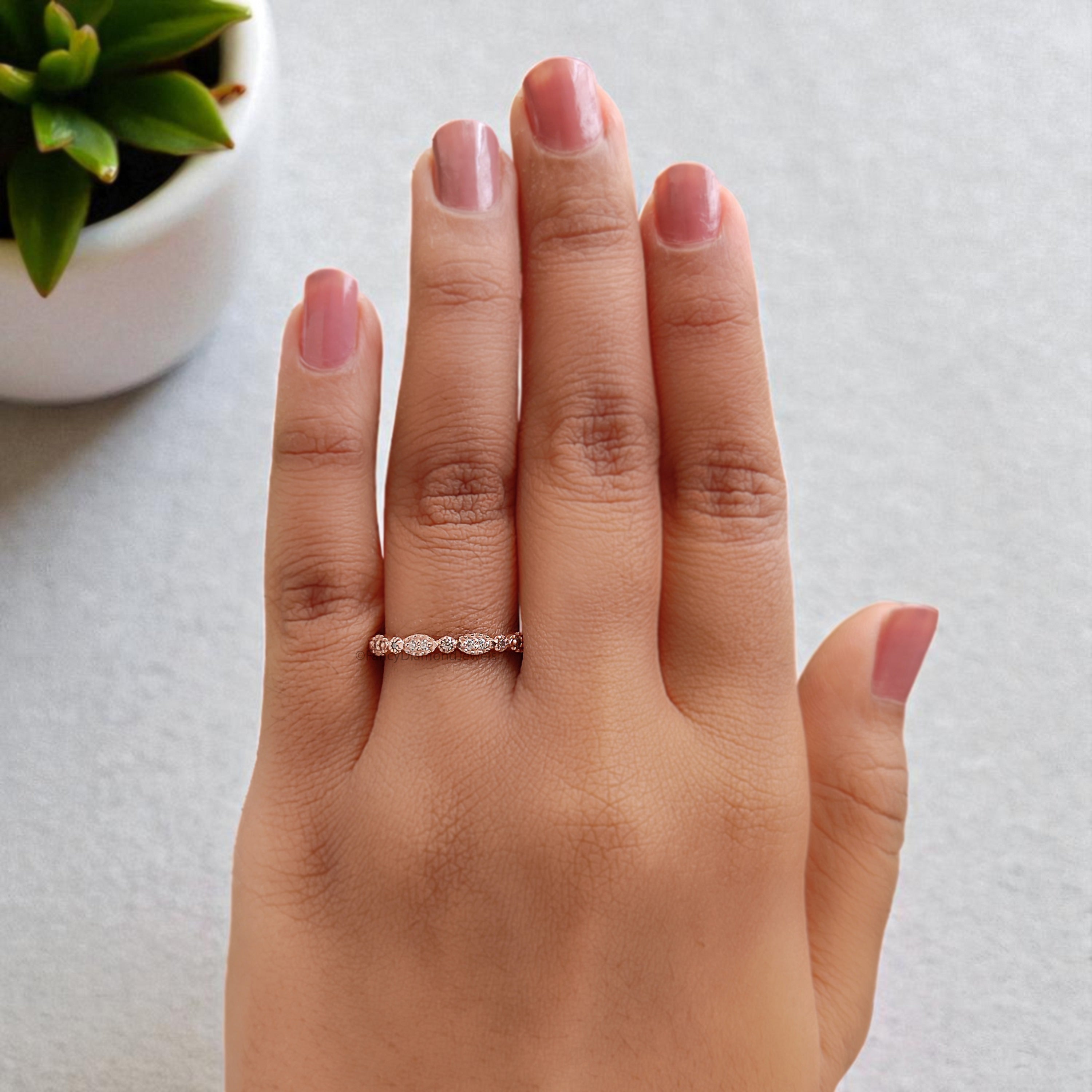 White /Salt And Pepper /Black Diamond Wedding Band Silver/10K/14K/18K Gold Band Minimalist stacking dainty matching anniversary Ring KD926