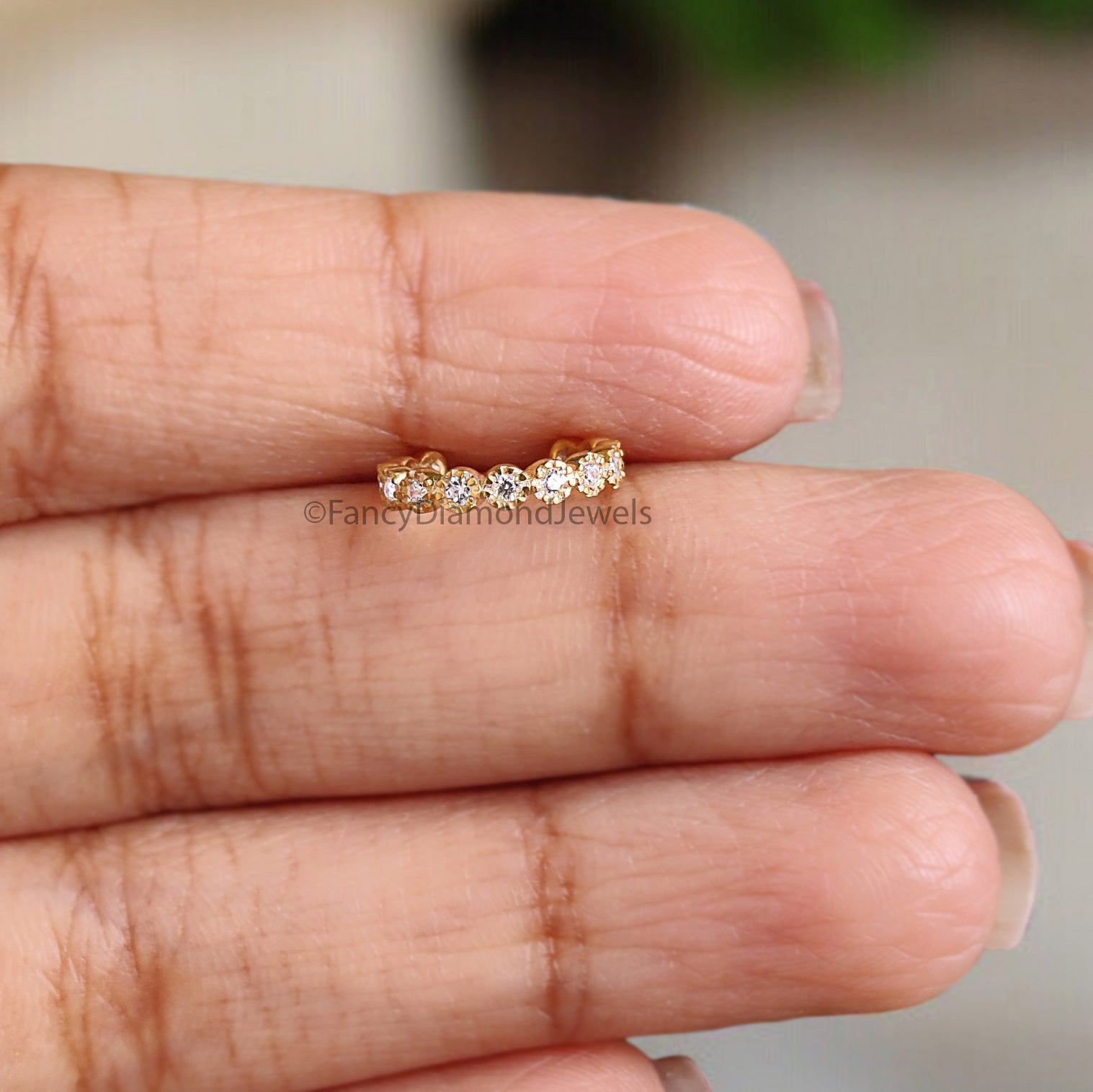 Round Brilliant Cut Colorless Moissanite Diamond Ear Cuff Conch Ear Cuff Sterling Silver Helix Piercing Yellow Gold Ear Wrap FD357