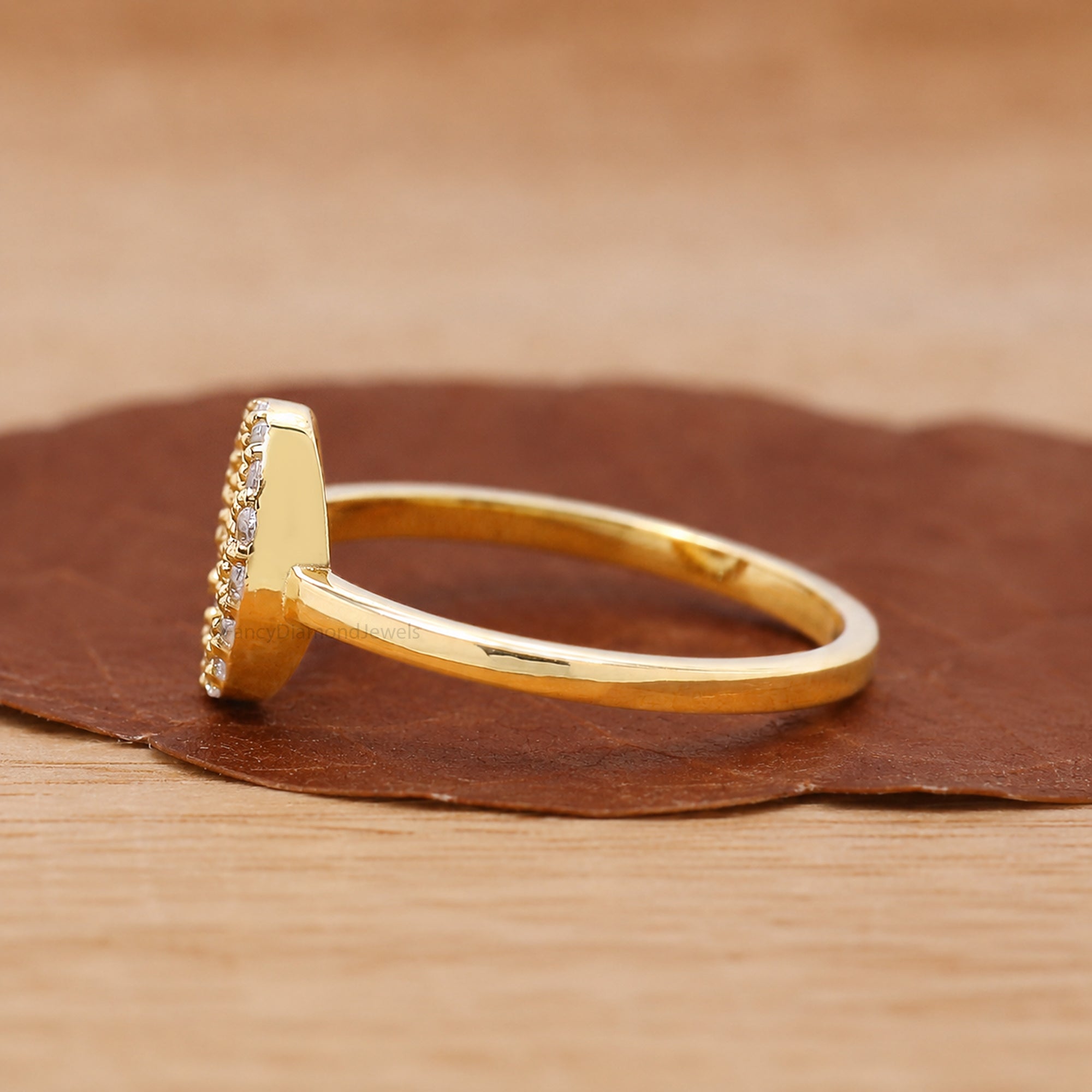 Minimalist Diamond Ring, Smile Face Round Diamond Pave Ring, Daily Wear Rings, Lab Diamond Ring, Smiley Face Ring, Gift For Daughter FD567