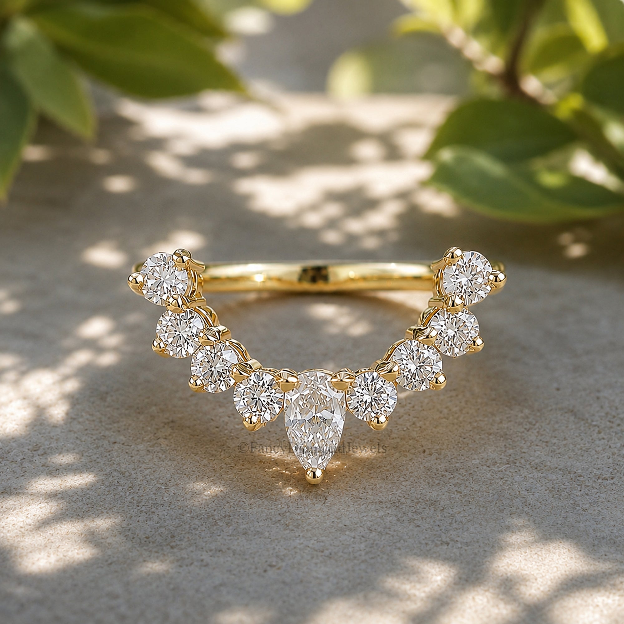3.85 CT Coffin Cut Engagement Ring set in Solid Rose 10K/14k/18k Gold Coffin Cut Solitaire Engagement Ring Bridal Wedding Ring Set FD204