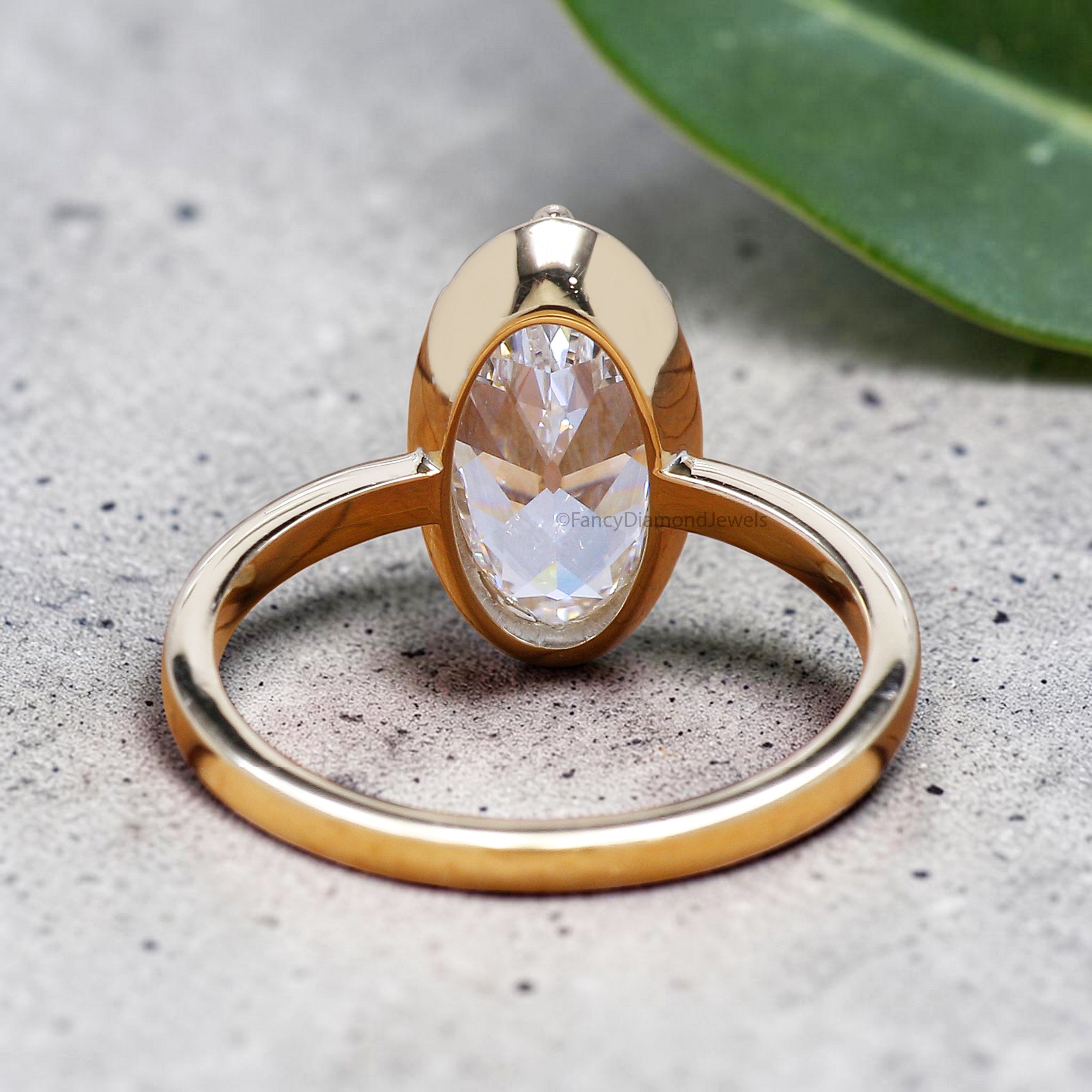 Old Mine Cut Oval Diamond Solitaire Engagement Ring, Claw Prong Bezel Set Wedding Ring, Vintage Cut Diamond Ring, Anniversary Gift FD560