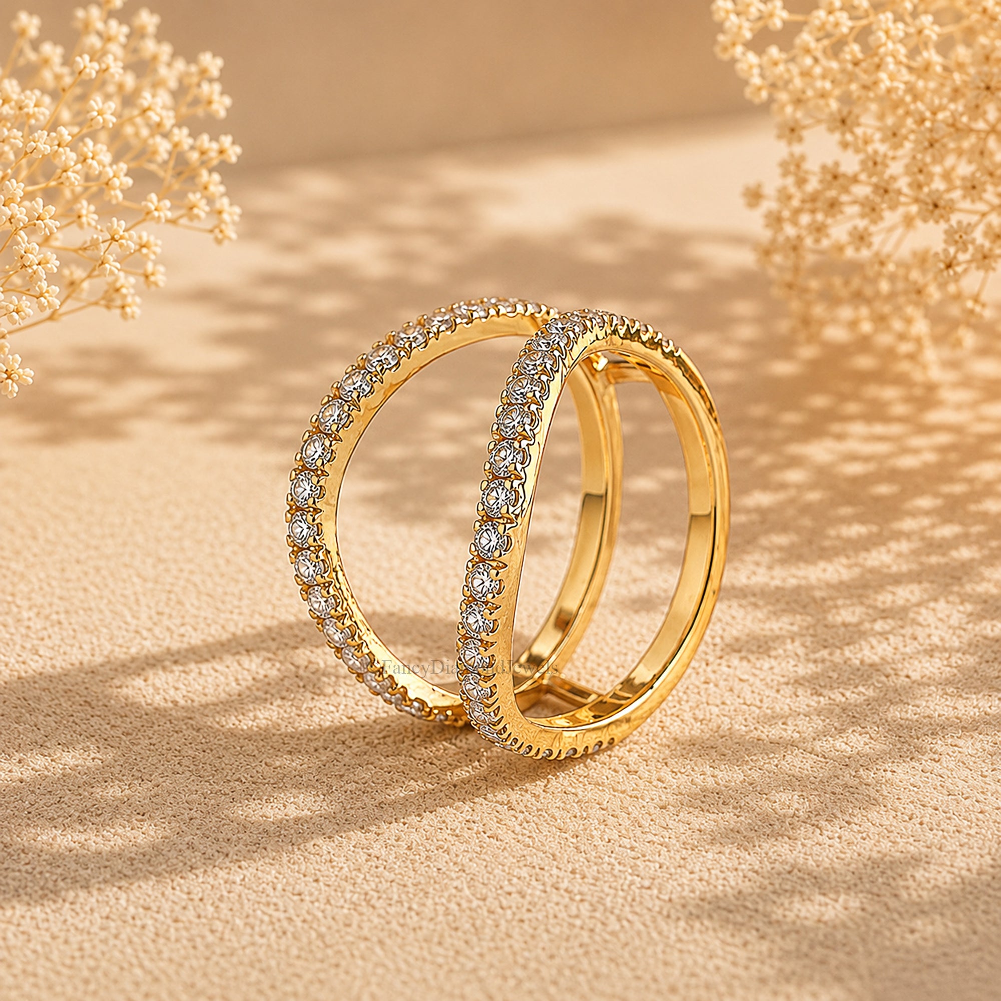 Customizable Ring Enhancer, Moissanite Ring, Aggie Ring Enhancer, Moissanite Matching Ring, Eternity Ring, Diamond Eternity Band FD601