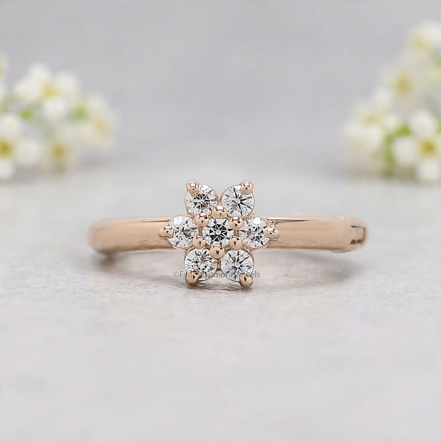 Flower Nose Ring Nose Studs Moissanite Diamond Nose Ring Hoop Nose Stud Rose Gold Nose Ring Gold Nose Ring Diamond Nose Stud Hoop FD493