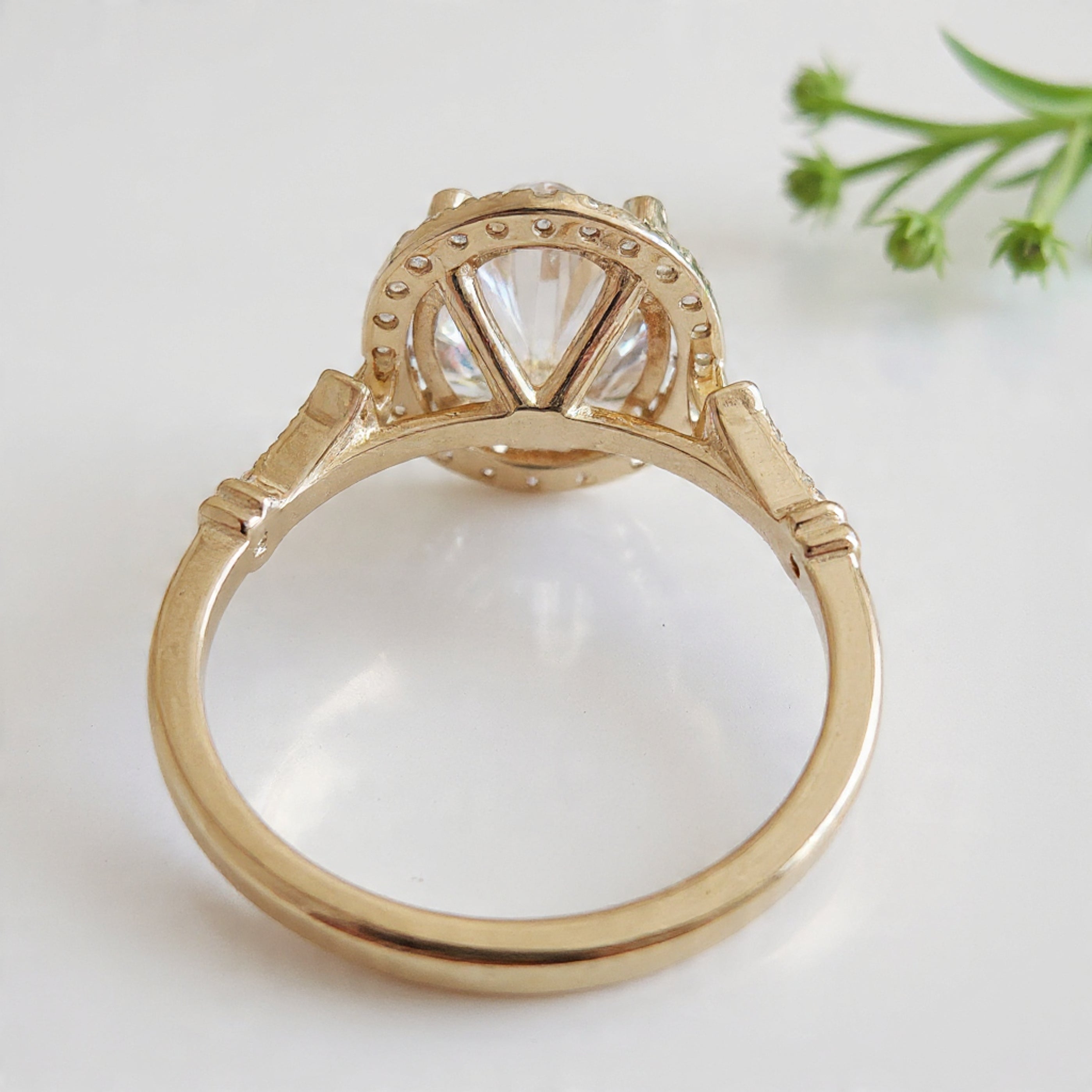 2.40 CT Oval Cut Lab Grown Diamond Engagement Ring Oval With Halo Setting Ring Colorless Oval Wedding Ring Gift for Her Promise Ring FD466