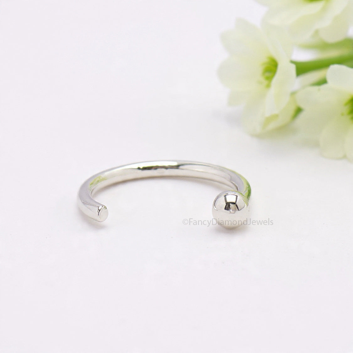 Nose Ring Hoop Tragus Hoop Helix Hoop Small Tiny Nose Ring Simply Sweet Nose Ring Rose Gold Sterling Silver Nose Stud FD489