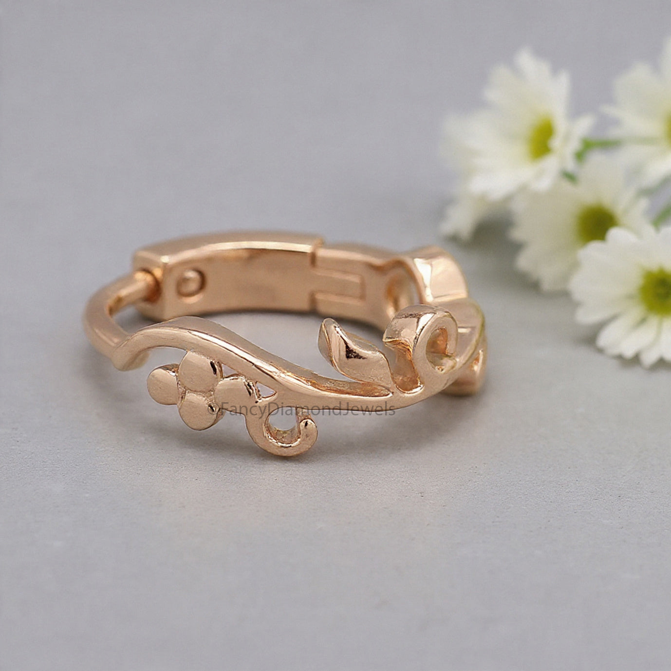 Dainty Nose Hoop Unique Jewelry Silver Nose Ring Silver Leaf Nose Ring Nose Piercing Boho Nose Hoop Nature Jewelry Pierced Nose FD488