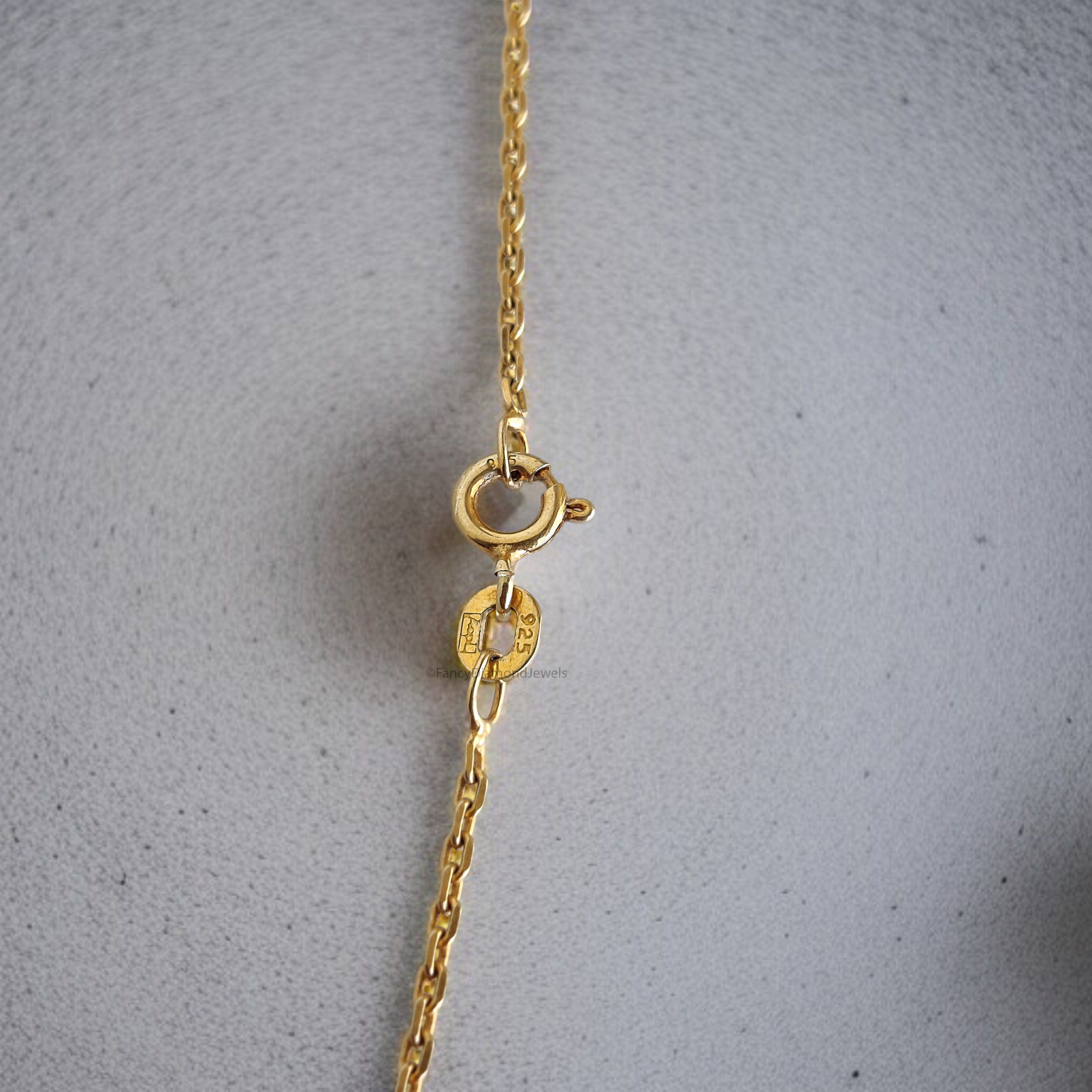 Kite Cut Lab Grown Diamond Pendant Yellow Silver handmade jewelry Necklace Pointed Claw prong And Floral Set Marquise Diamond Necklace FD477