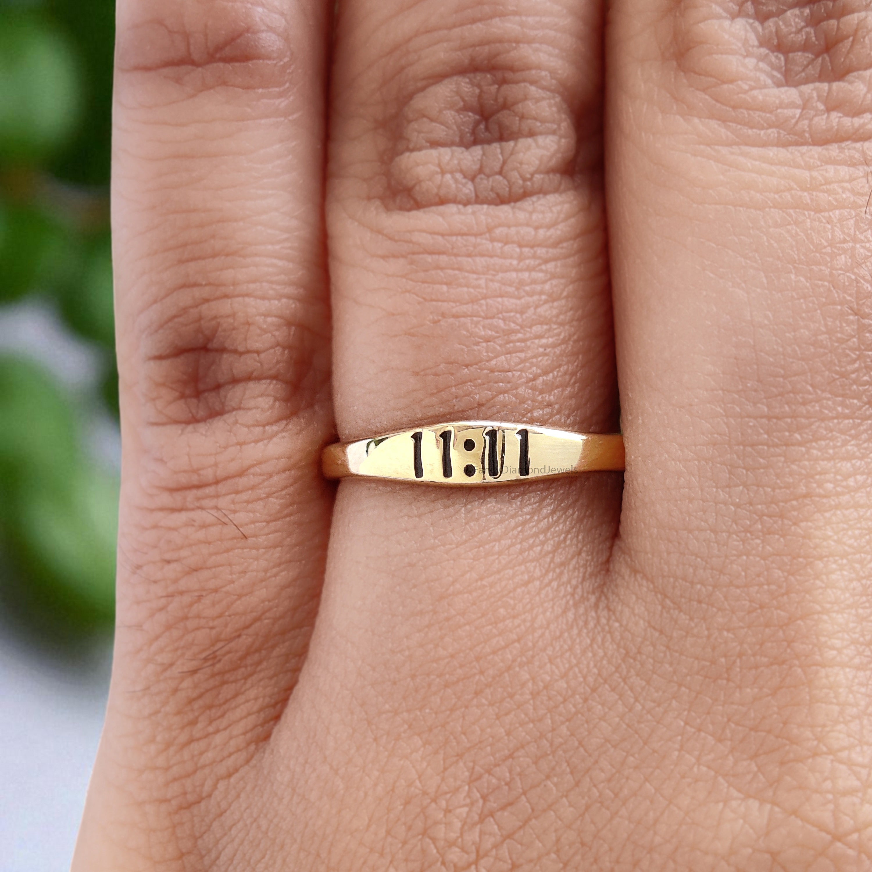 11:11 Signet Ring Angel Numbers Ring Make a wish Ring Numerology Reading Report Compatibility Custom Lucky Number Gold Silver Ring FD397