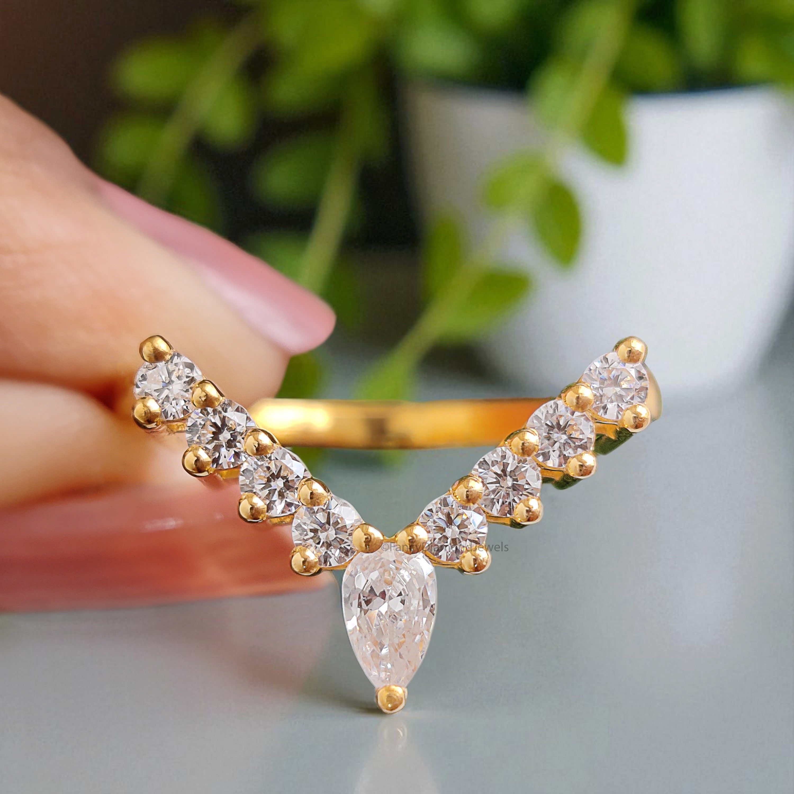 5.15 CTW Kite Colorless Moissanite Ring Set Engagement Ring Matching Eternity Band Wedding Ring Halo Setting Bridal Ring Set For Women FD391