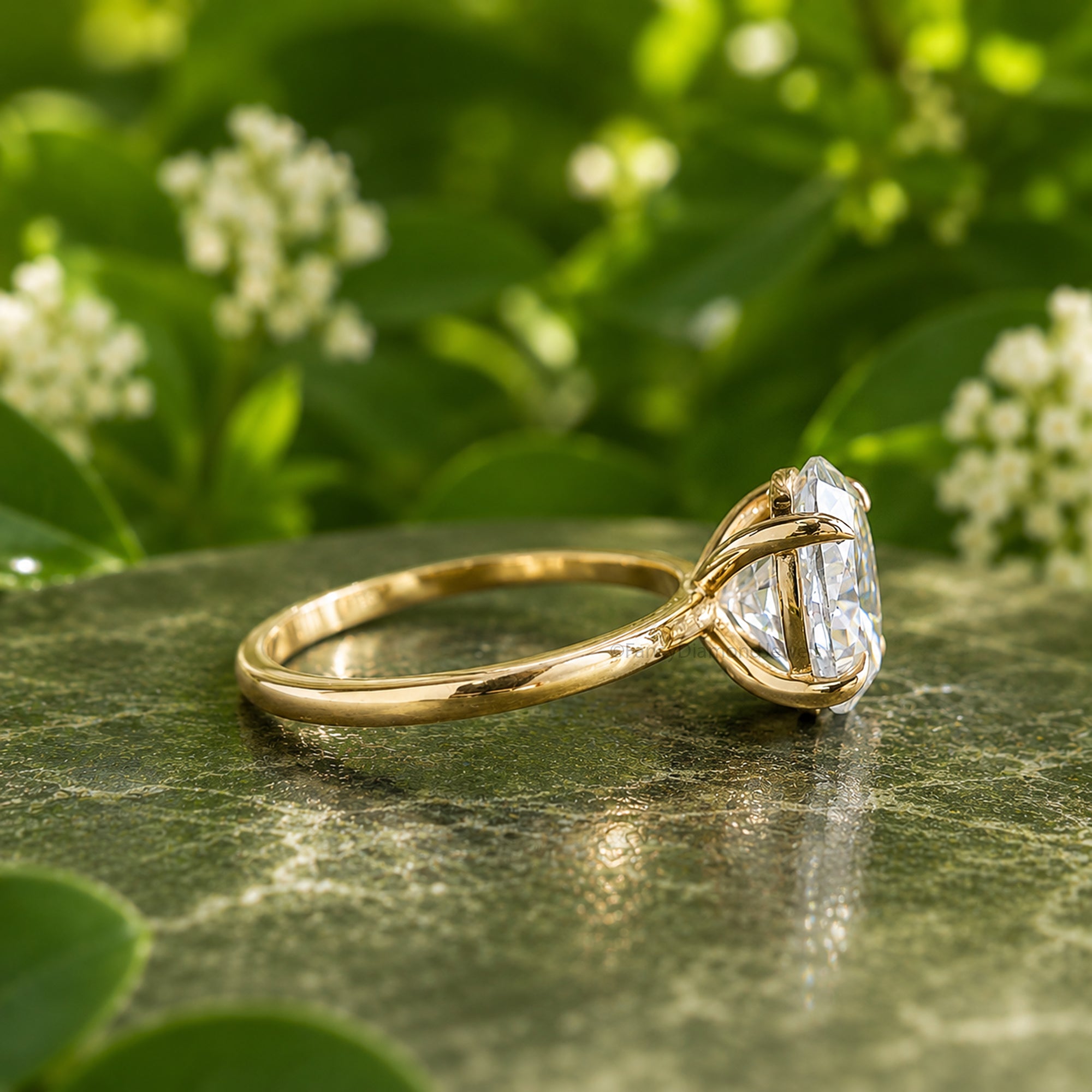Oval Moissanite Engagement Ring for Women, Solitaire Wedding Ring, Anniversary Gift for Her, Proposal Ring, Minimalist Bridal Jewelry FD06