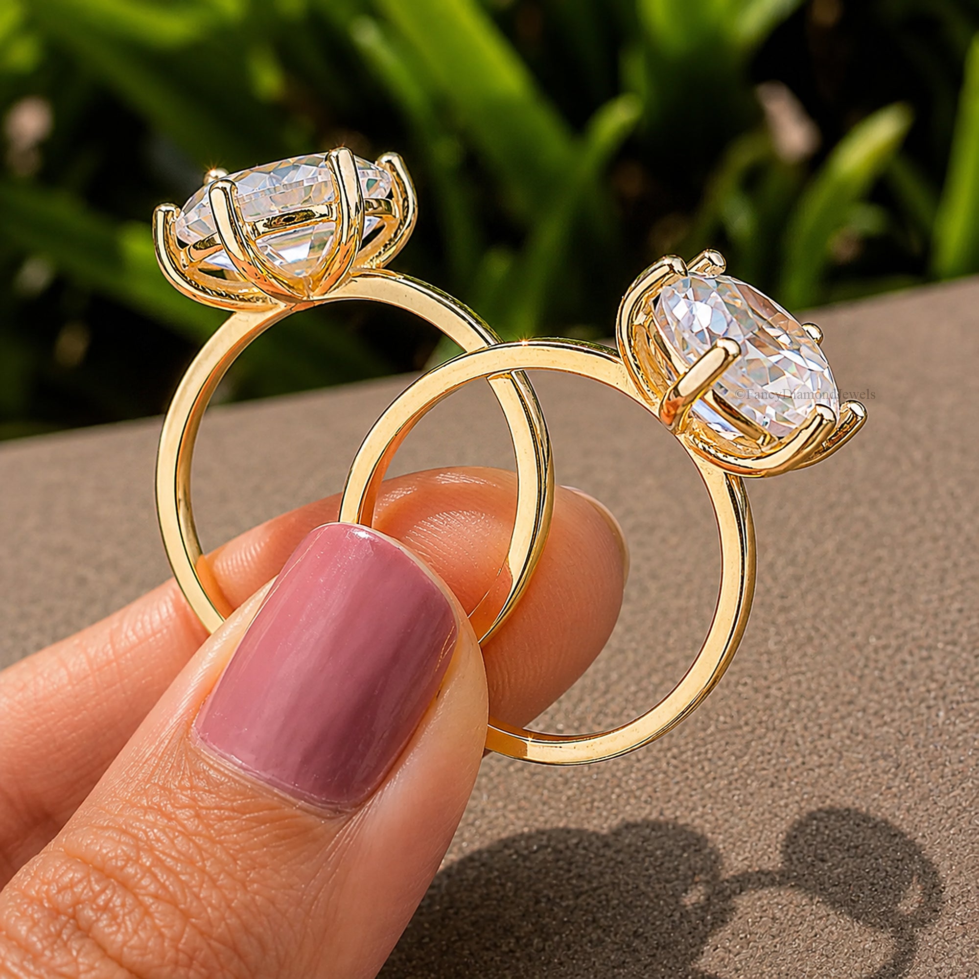 Hexagon Cut Engagement ring 7mm 8mm 9mm 10mm 11mm Stone Ring Silver Promise Ring Hexagon Cut Diamond Solitaire Ring Gift For Her FD286