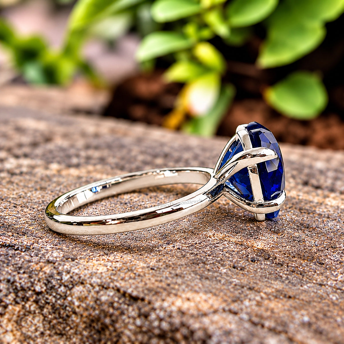 Heart Blue sapphire stone engagement ring 10mm 9mm 8mm 7mm 6mm ring silver simulant Ring Solitaire ring Diamond ring Gift for her FD541