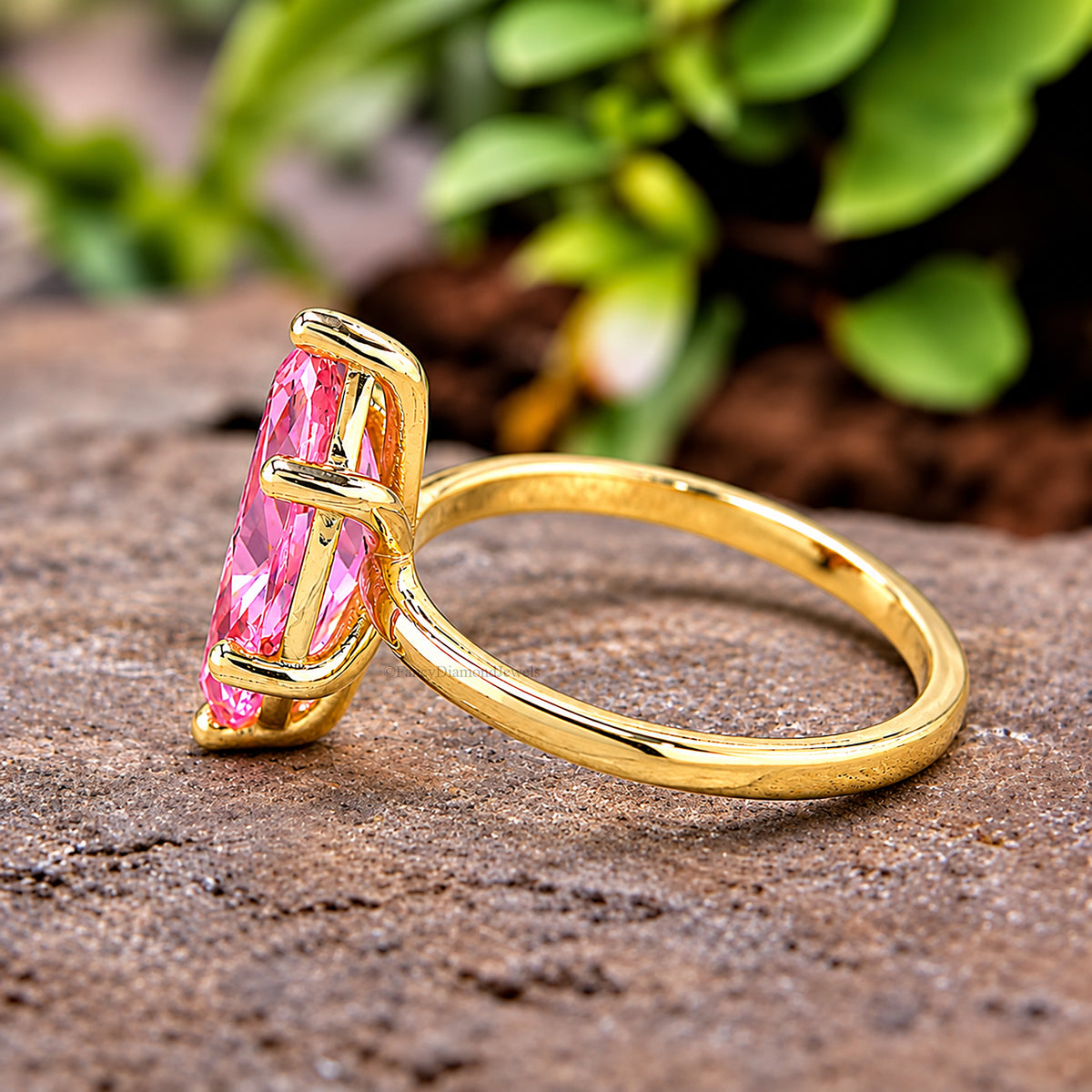 Marquise Pink Tourmaline engagement ring 8mm 9mm 10mm 12mm 14mm stone ring Simulant Marquise Solitaire ring Silver ring Gift for her FD339