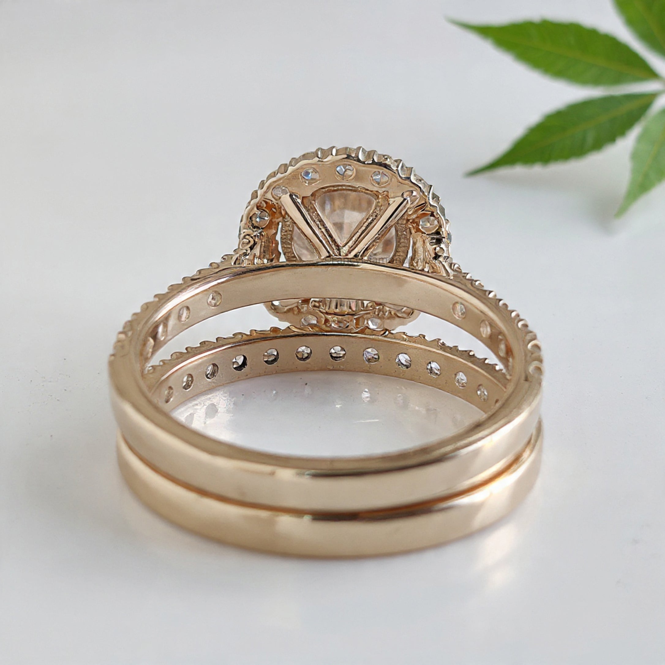 1.00 CT Round Lab Grown Diamond Promise Ring Set Round Diamond Set in Halo Ring Round Diamond Engagement Ring Gift For Wedding Ring FD471