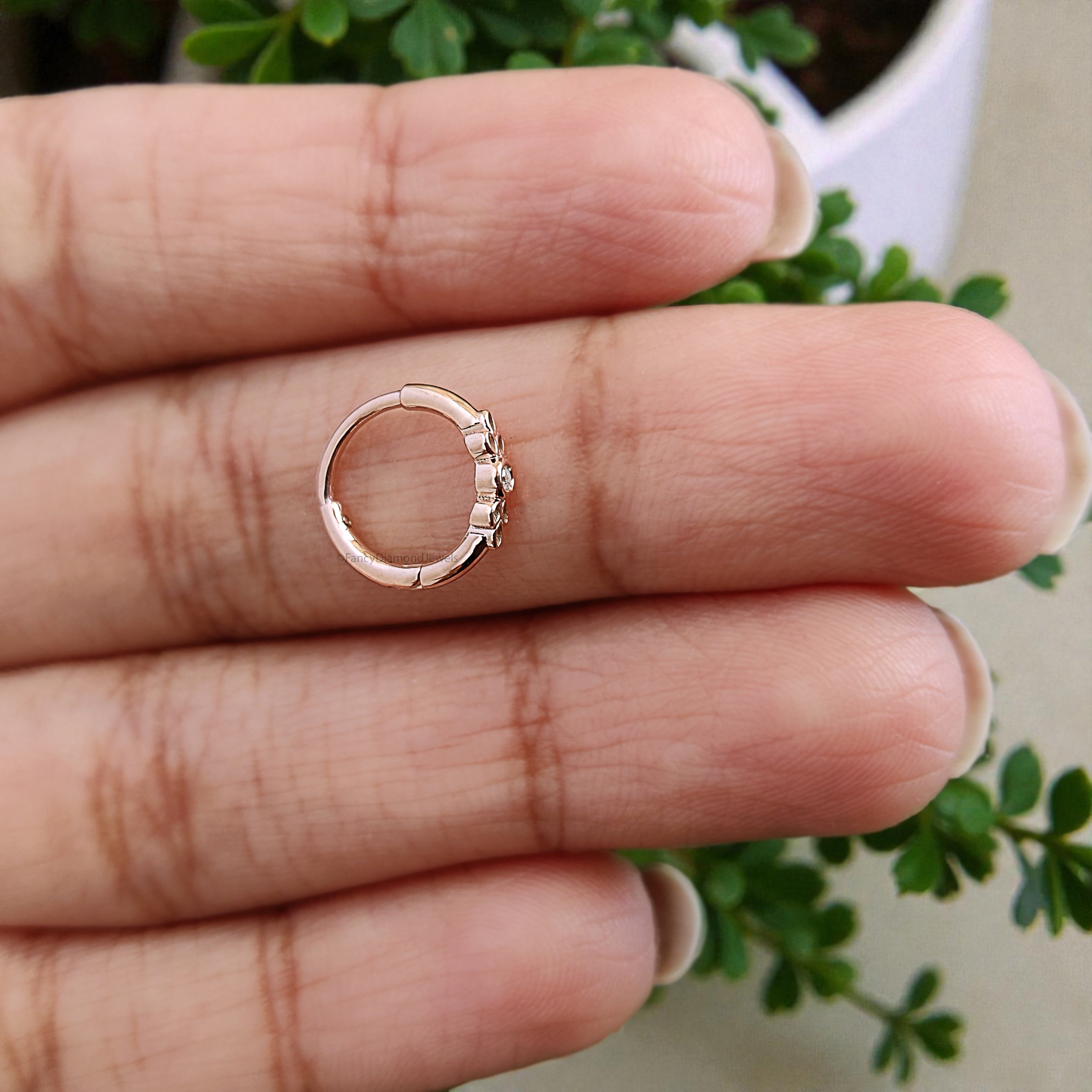 Unique Jewelry Silver Nose Ring Silver Leaf Nose Ring Nose Piercing Boho Nose Hoop Nature Jewelry Pierced Nose Rose Gold Nose Ring FD497