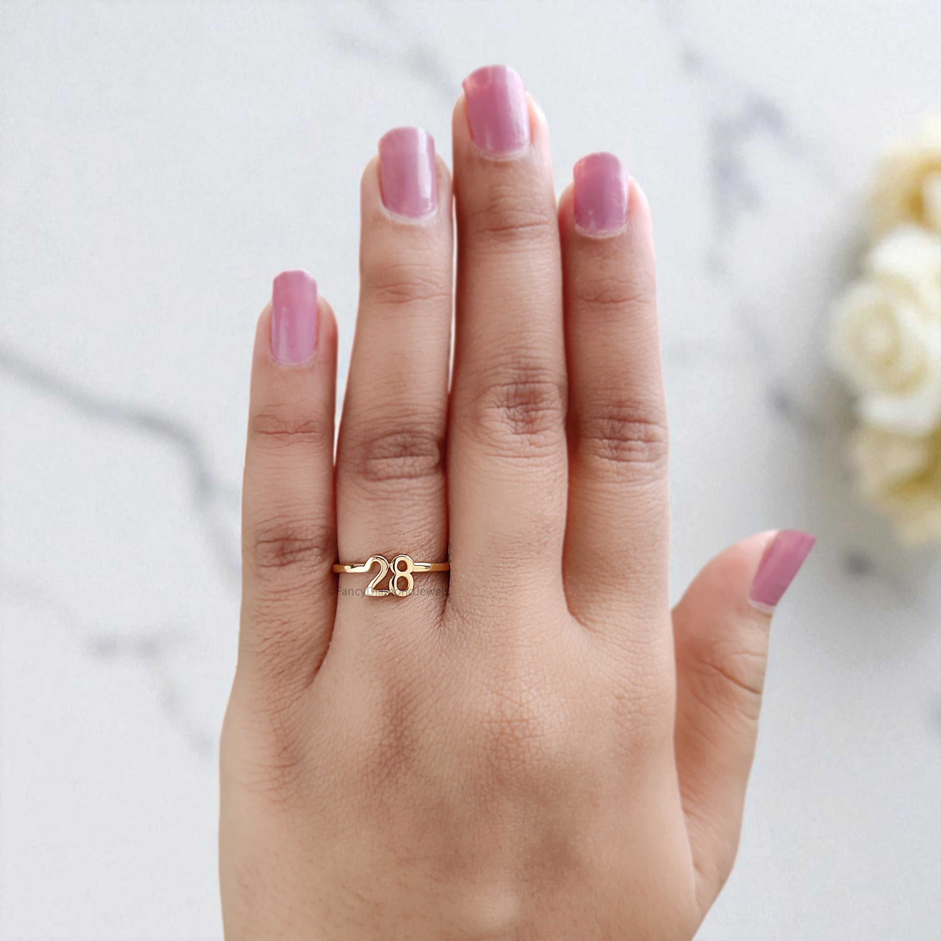 Angel Number Ring with Free Numerology Reading Report Lo Shu Grid Name Compatibility Custom Lucky Number Gold Ring Silver Ring FD409
