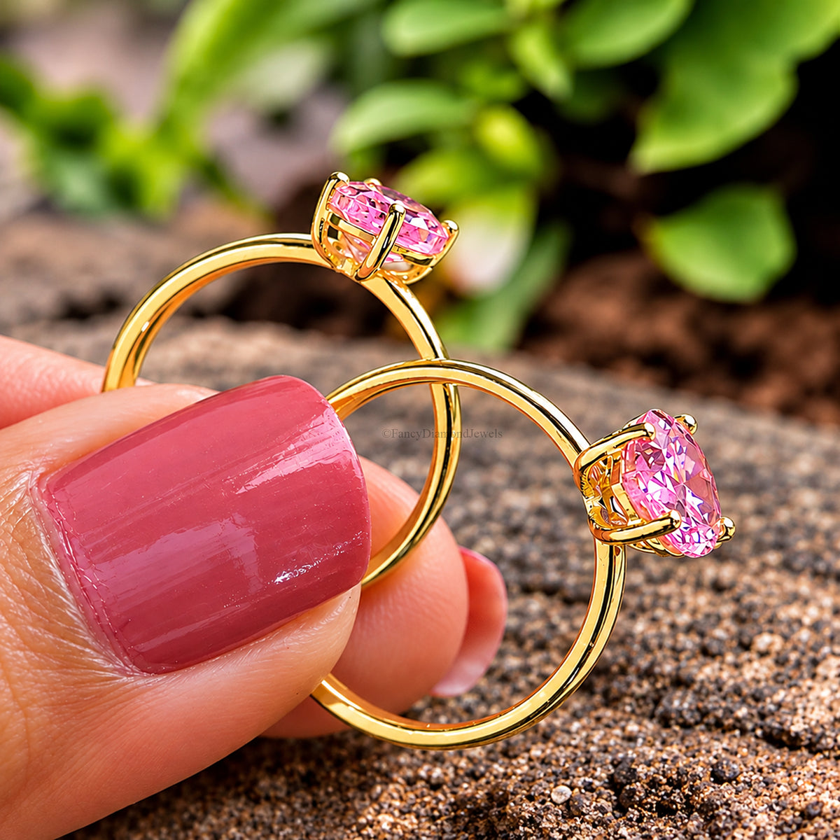 Pear Pink Tourmaline engagement ring 12mm 10mm 9mm 8mm 7mm stone ring Simulant Solitaire ring Diamond ring Silver ring Gift for her FD352