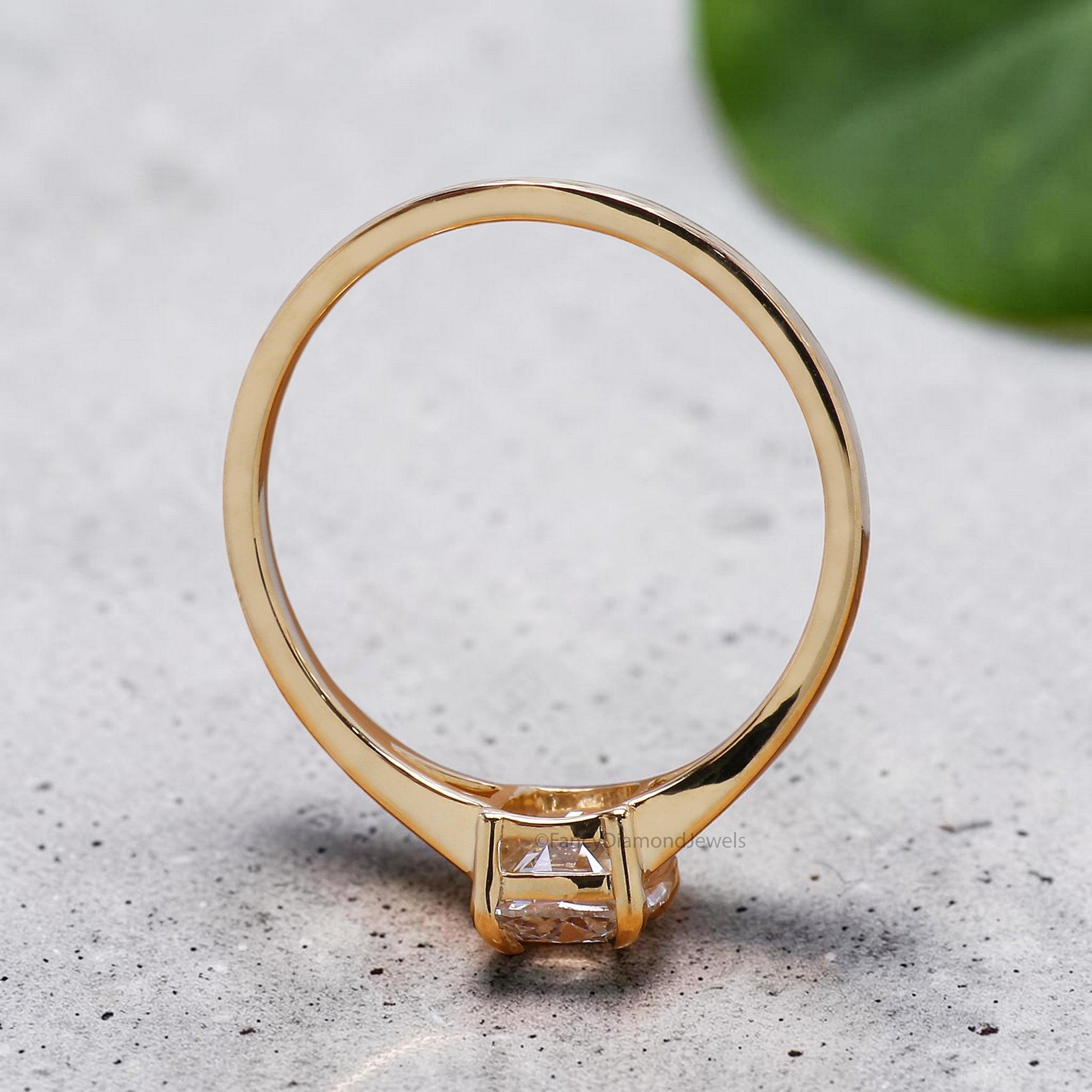 Old Mine Cut Cushion Diamond Split Shank Engagement Ring, Solitaire Wedding Ring for Her, Comfort Fit Promise Ring, Handmade Ring, FD556