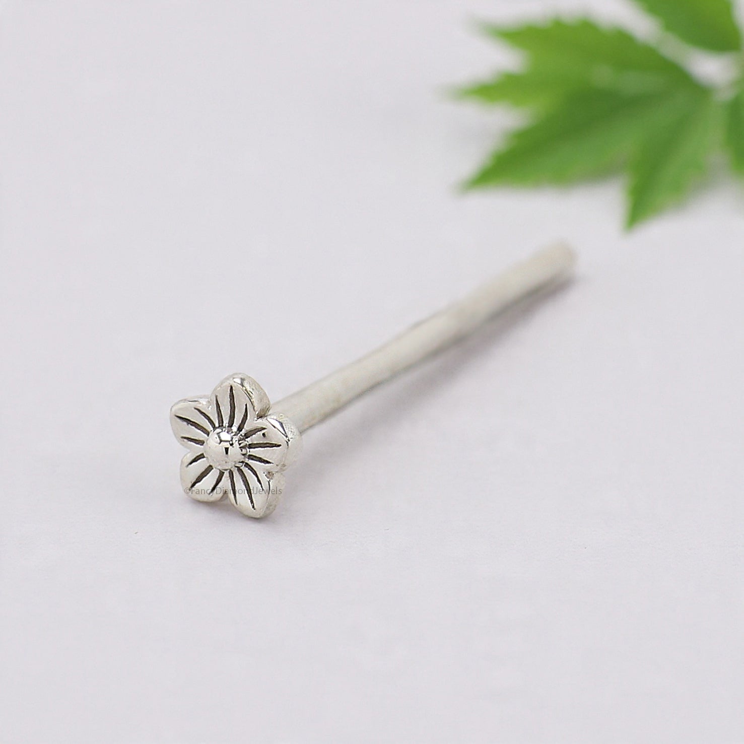 Flower Nose Stud Unique Nose Ring Flower Nose Piercing Gold Rose Gold Sterling Silver Nose Stud Small Tiny Nose Ring FD484