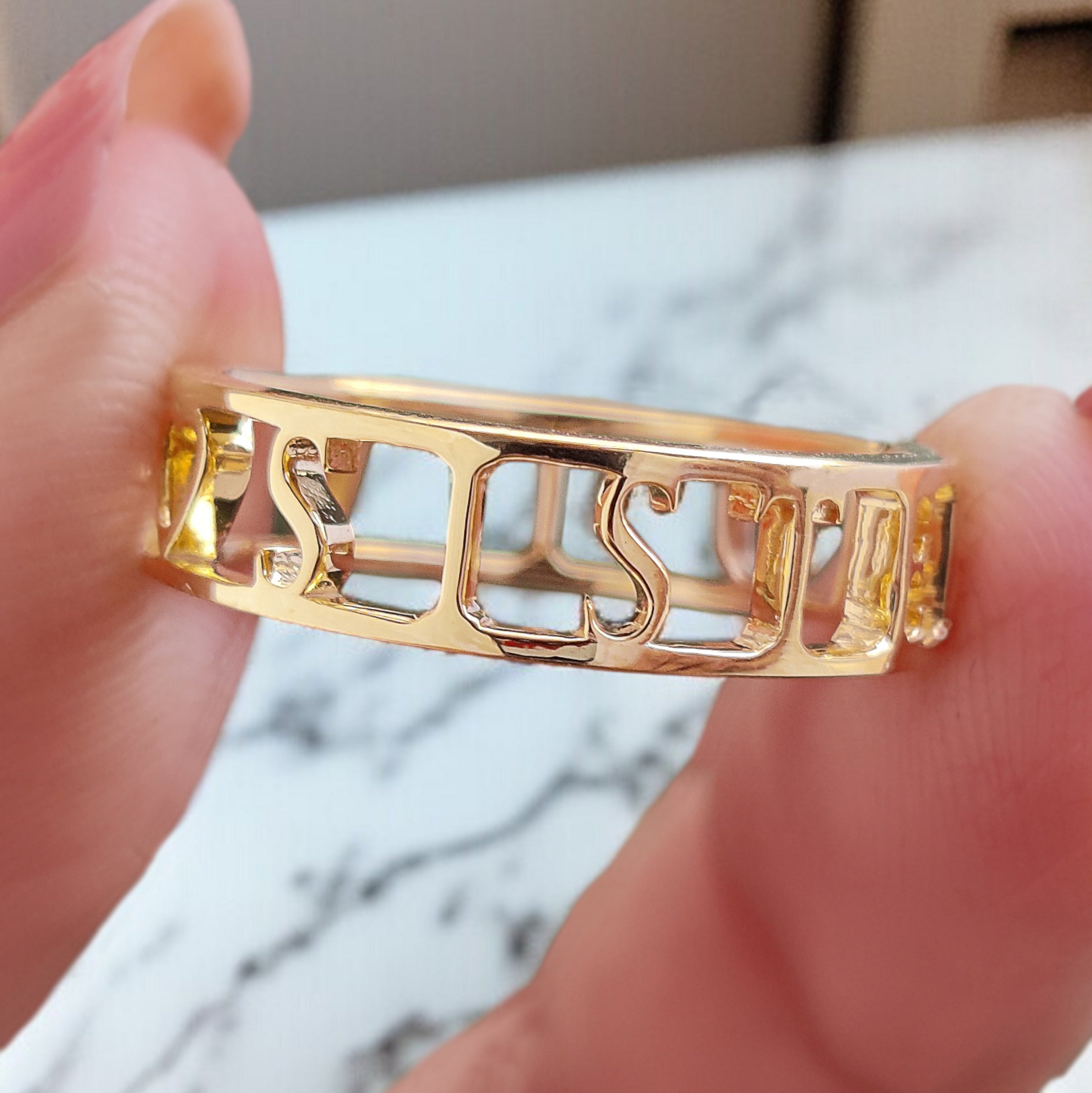 Double Name Gold Jewelry Ring Birthday Gift for Her Customize Heart Name engagement Ring Personalized Ring Stackable Custom Name Ring FD412