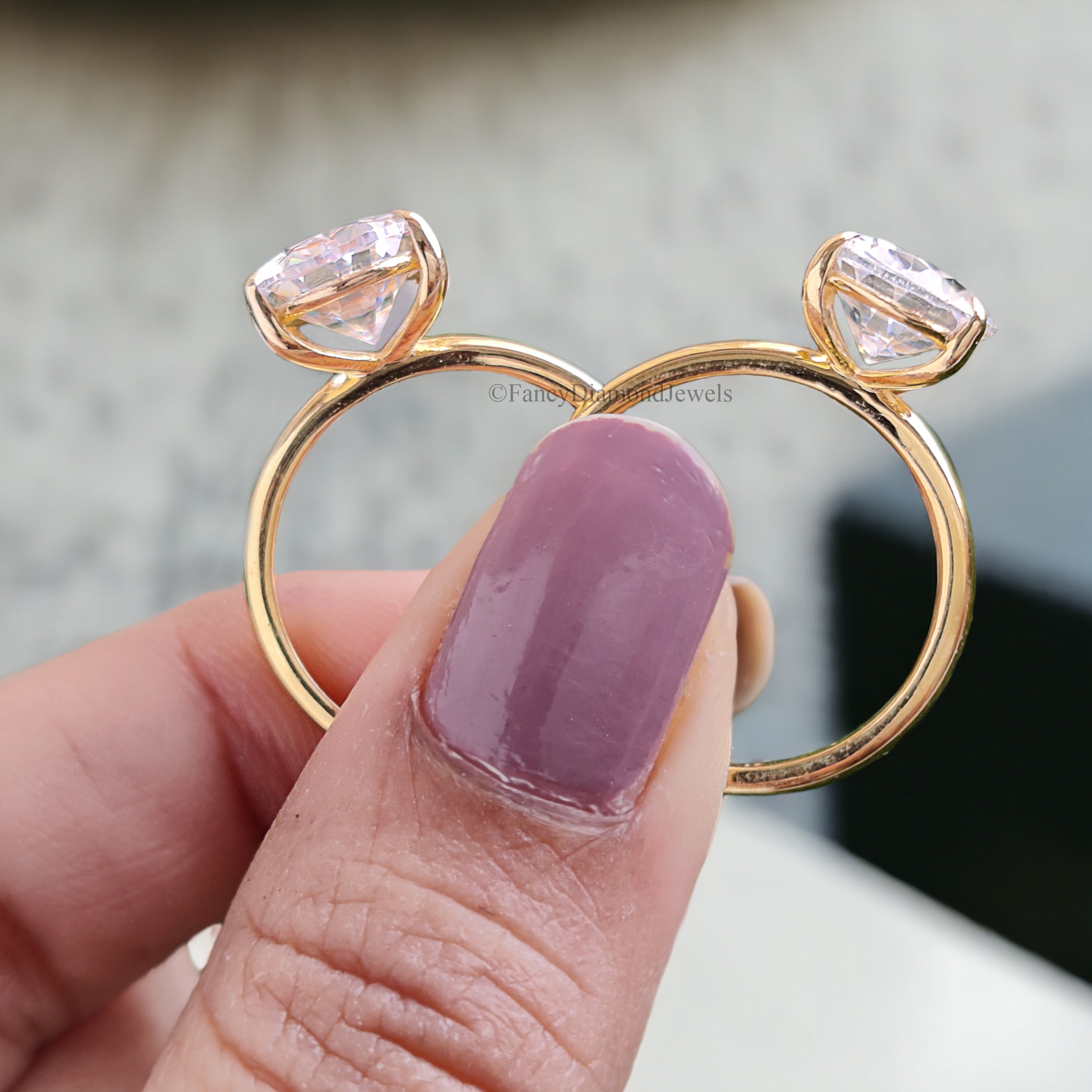 Oval Diamond engagement ring 12mm 10mm 9mm 8mm stone ring Silver Promise ring Diamond ring Simulant ring Solitaire ring Gift for her FD162