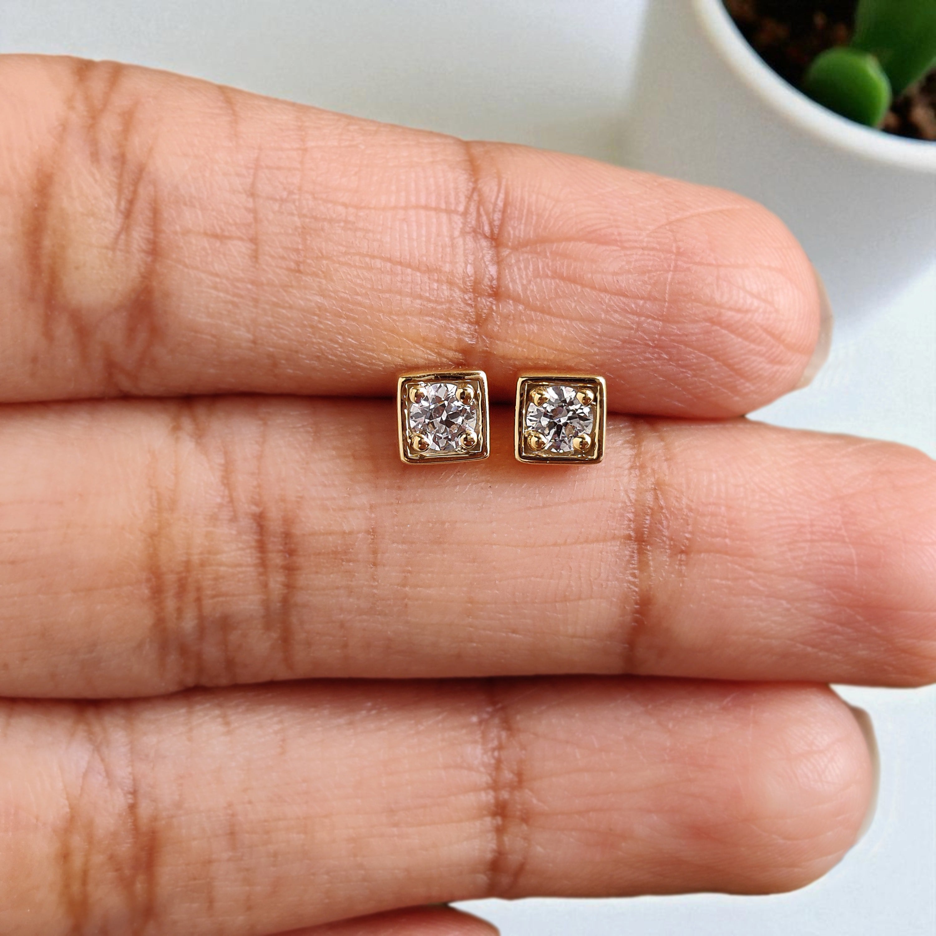 0.75 Ct Round White Diamond Earring Round Brilliant Shape Earring Prong Earring Engagement Earring Earlobe Earrings Gift For Her KD1001