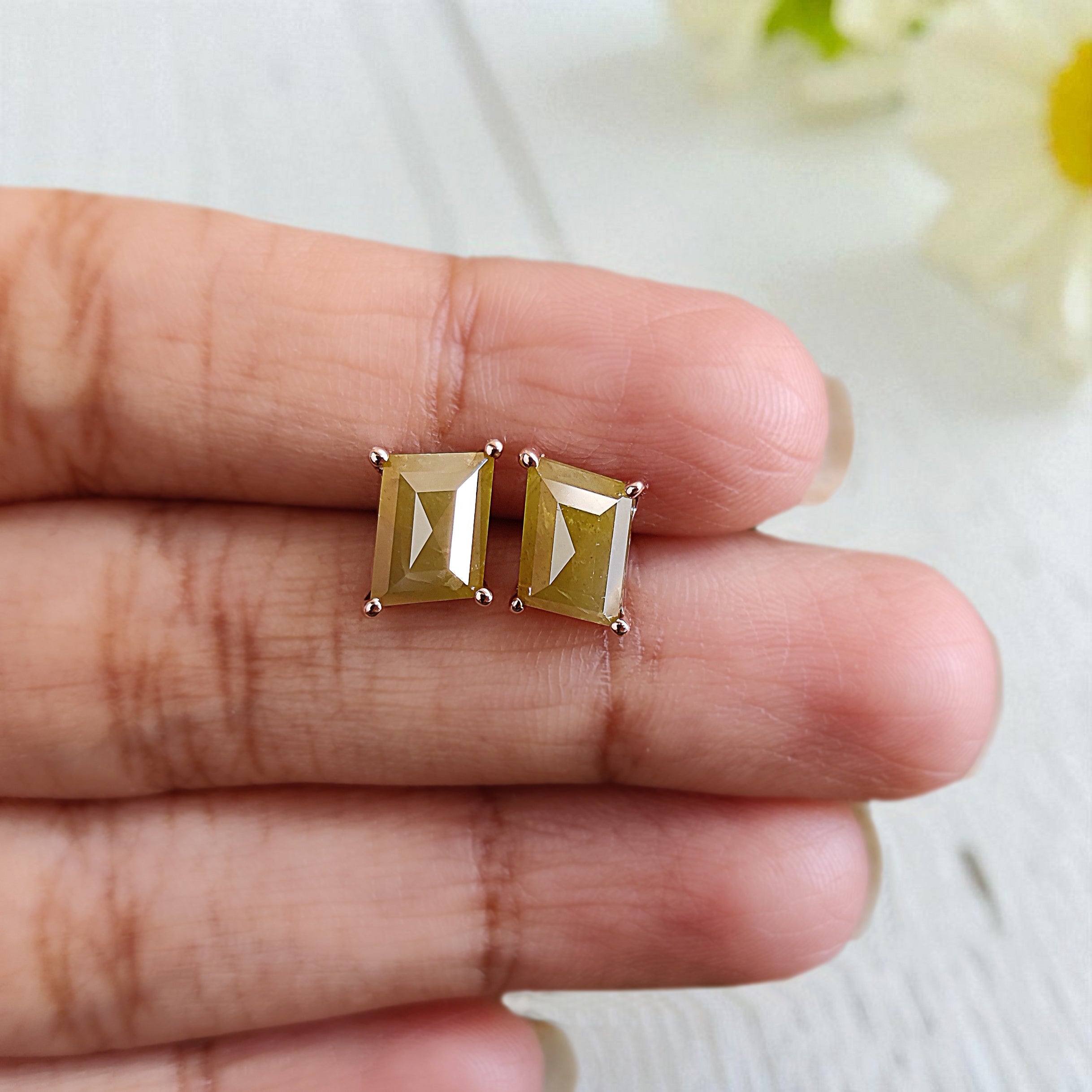 Antique Yellow Color Diamond Earring Engagement Wedding Gift Earring 14K Solid Rose White Yellow Gold Earring 2.62 CT KDL5011