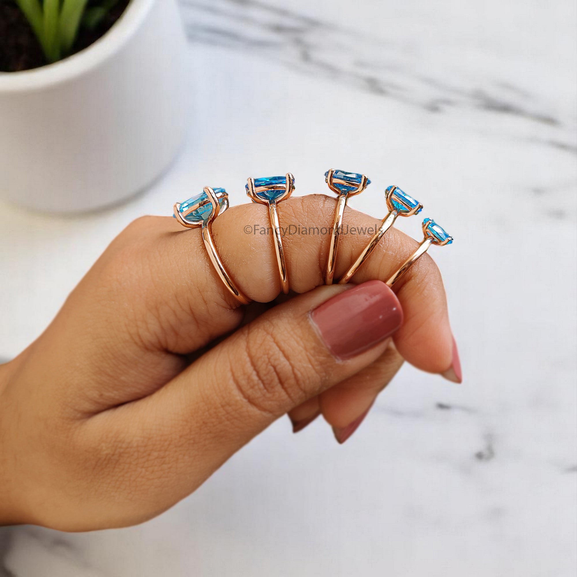 Oval Blue Aquamarine stone engagement ring 12mm 10mm 9mm 8mm 7mm  ring silver simulant Ring Solitaire ring Diamond ring Gift for her FD346
