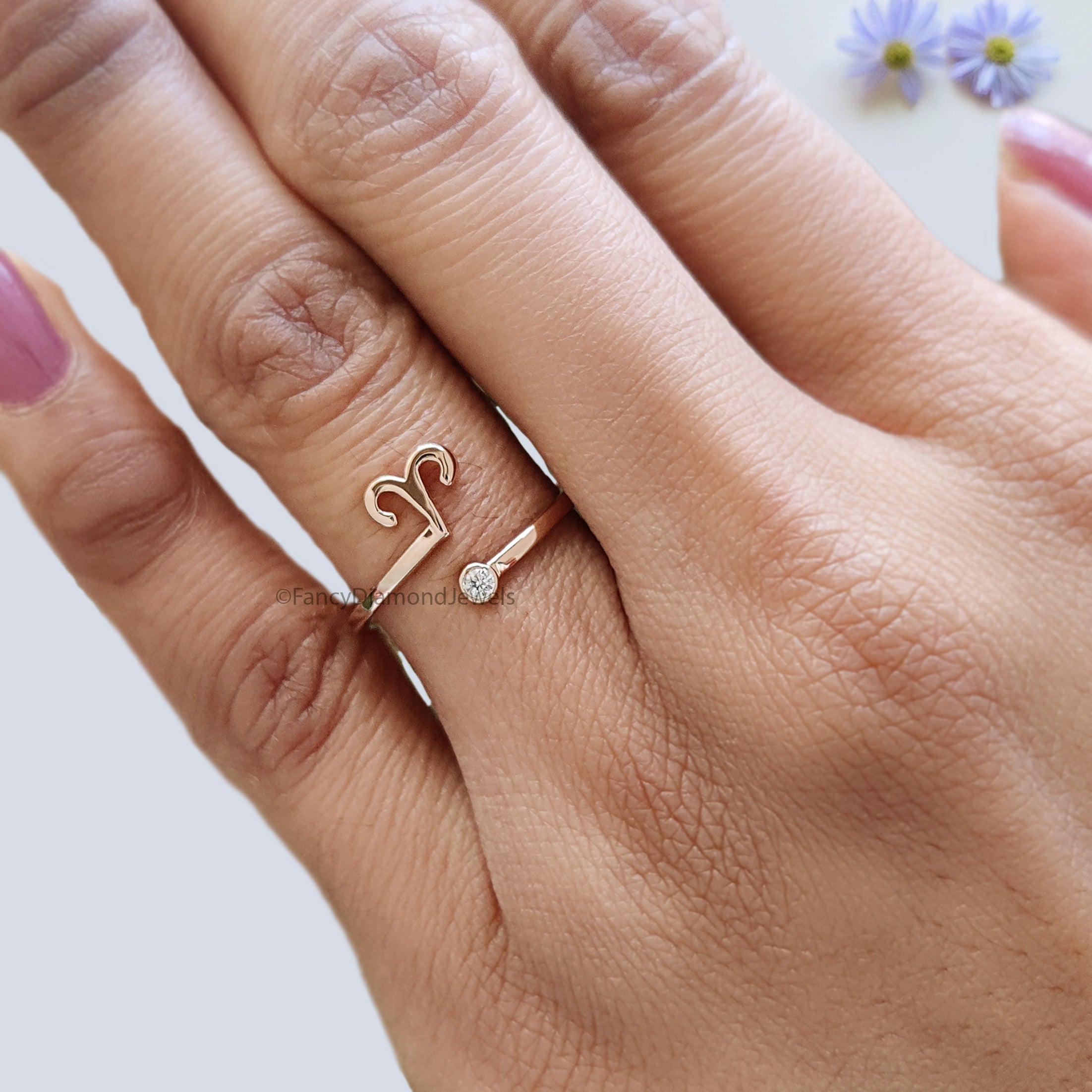 Zodiac Moissanite Ring Zodiac Jewelry 925 Sterling Silver Rings Constellation Ring Personalized Bridesmaid Gift Wedding Jewelry Women FD537