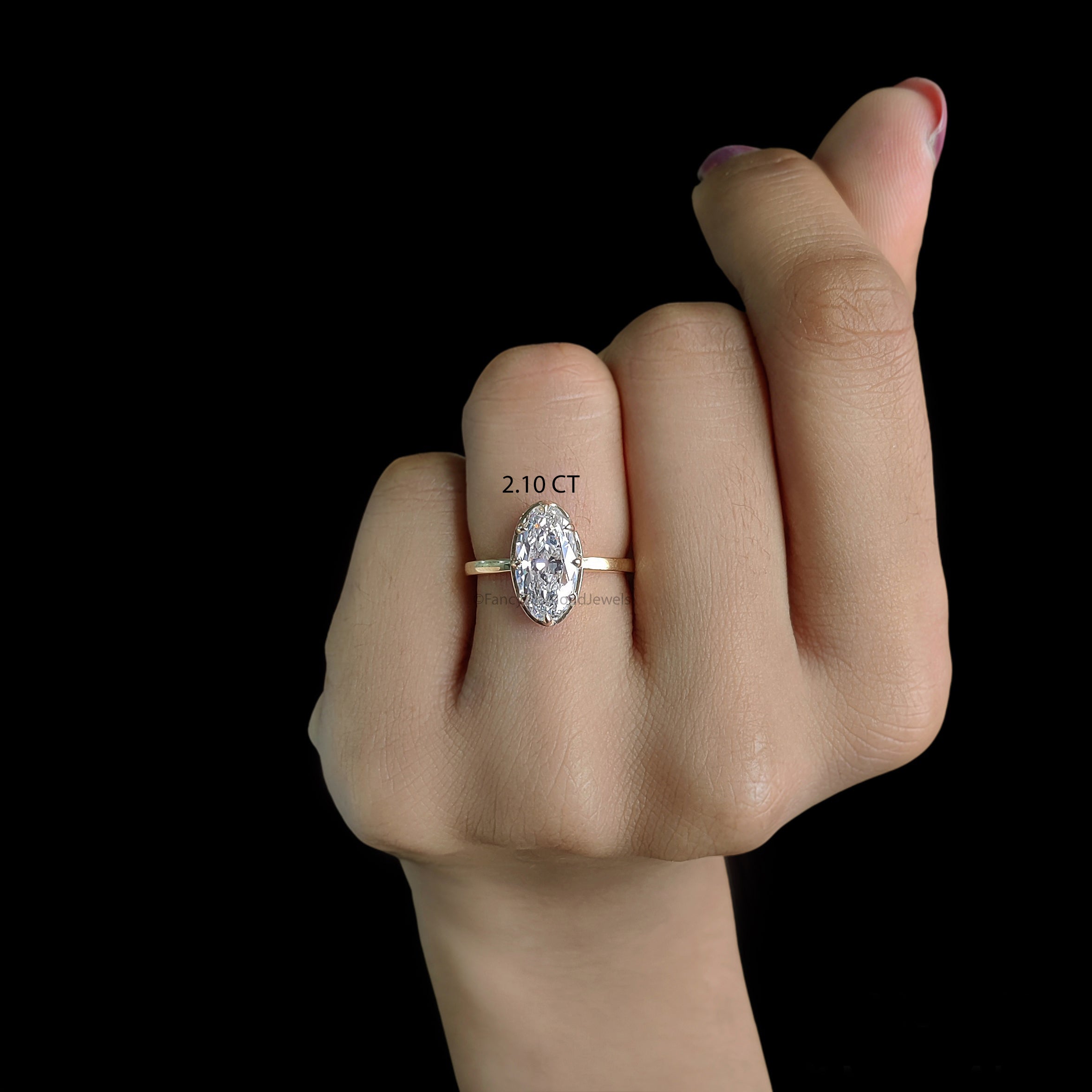 Old Mine Cut Oval Diamond Solitaire Engagement Ring, Claw Prong Bezel Set Wedding Ring, Vintage Cut Diamond Ring, Anniversary Gift FD560