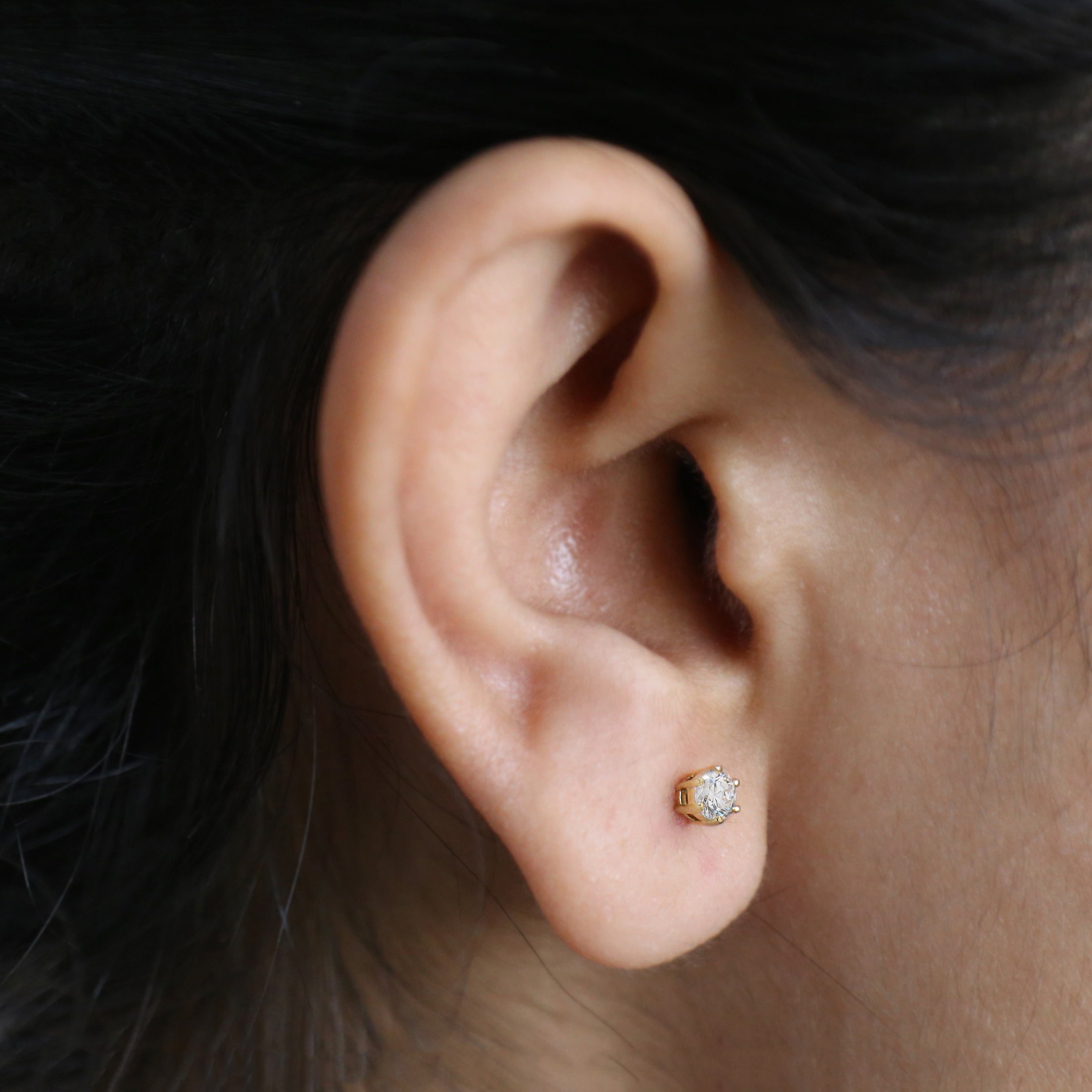 0.70 Ct Round White Diamond Earring Round Brilliant Shape Earring Prong Earring Engagement Earring Earlobe Earrings Gift For Her KD981