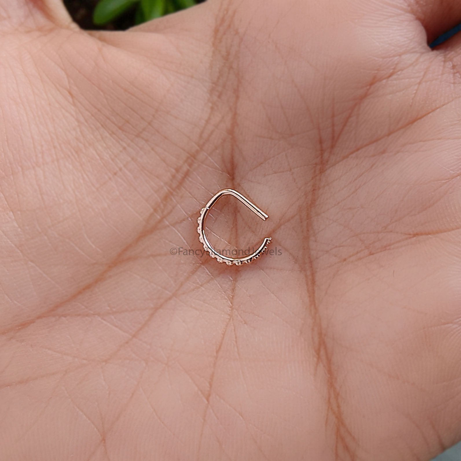 Unique Nose Ring Indian Nose Ring Tribal Nose Ring Gold Nose Ring Indian Jewelry Tribal Piercing Cartilage Jewelry Hoop FD500