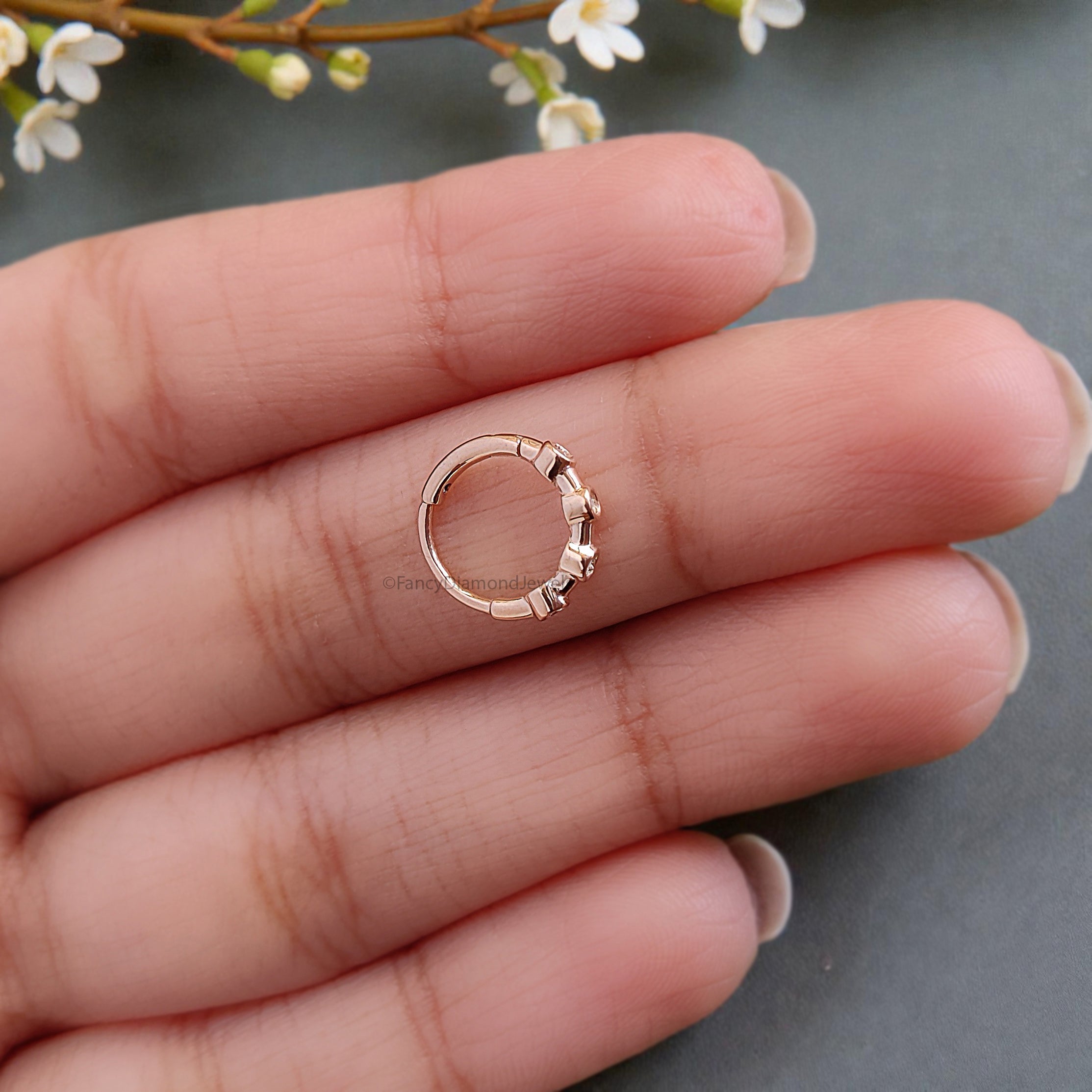 Nose Ring Nose Studs Lab Grown Diamond Nose Ring Nose Ring Hoop Nose Stud Rose Gold Nose Ring Gold Nose Ring Diamond Nose Stud Hoop FD496