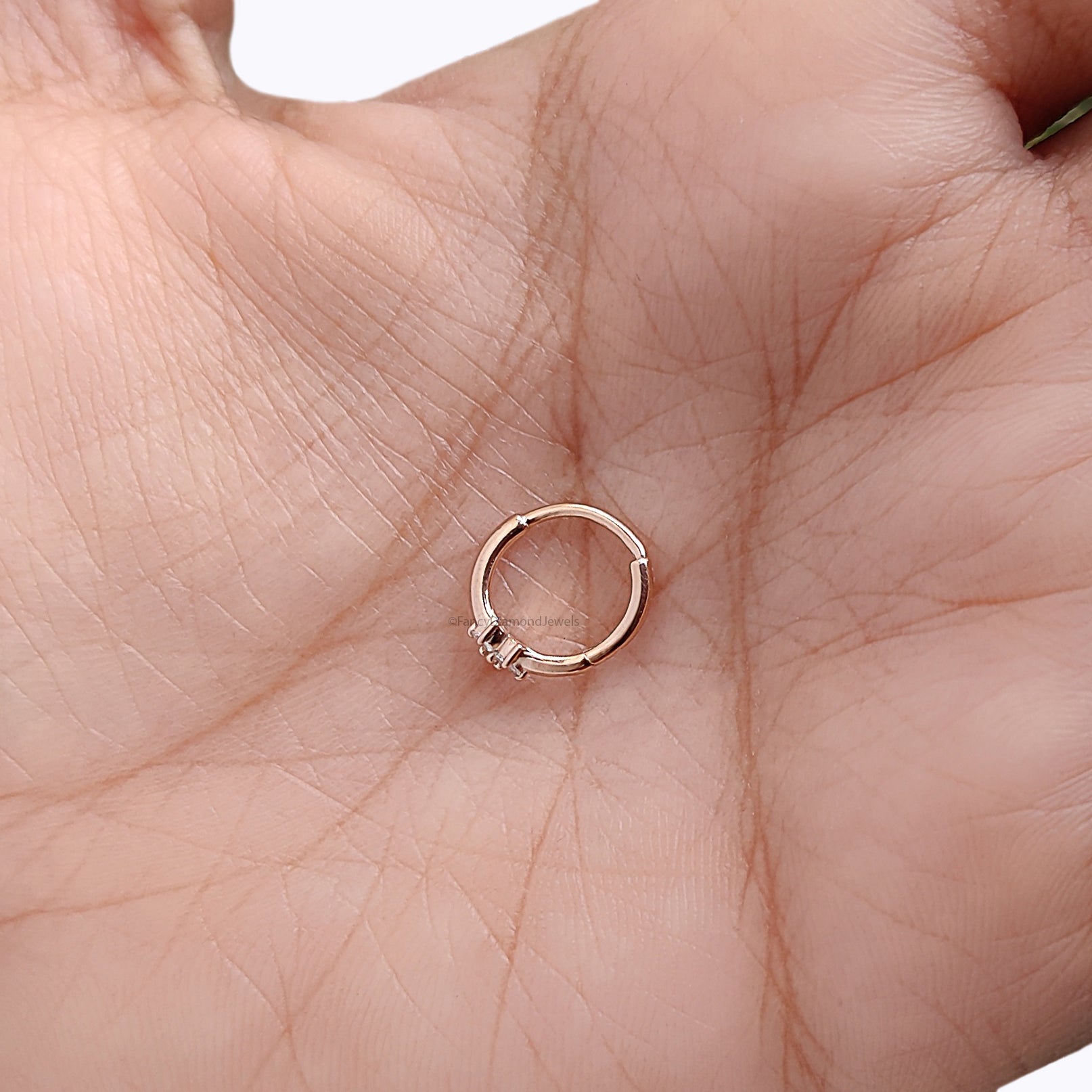 Flower Nose Ring Nose Studs Moissanite Diamond Nose Ring Hoop Nose Stud Rose Gold Nose Ring Gold Nose Ring Diamond Nose Stud Hoop FD493