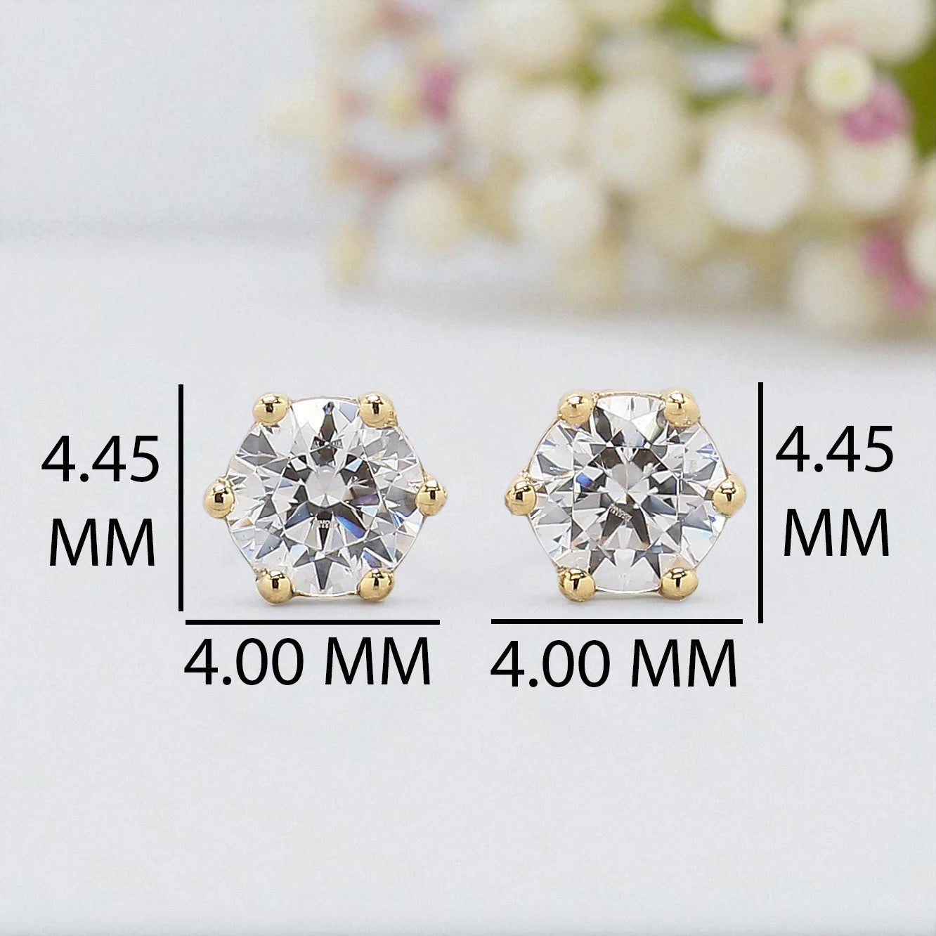 0.70 Ct Round White Diamond Earring Round Brilliant Shape Earring Prong Earring Engagement Earring Earlobe Earrings Gift For Her KD981